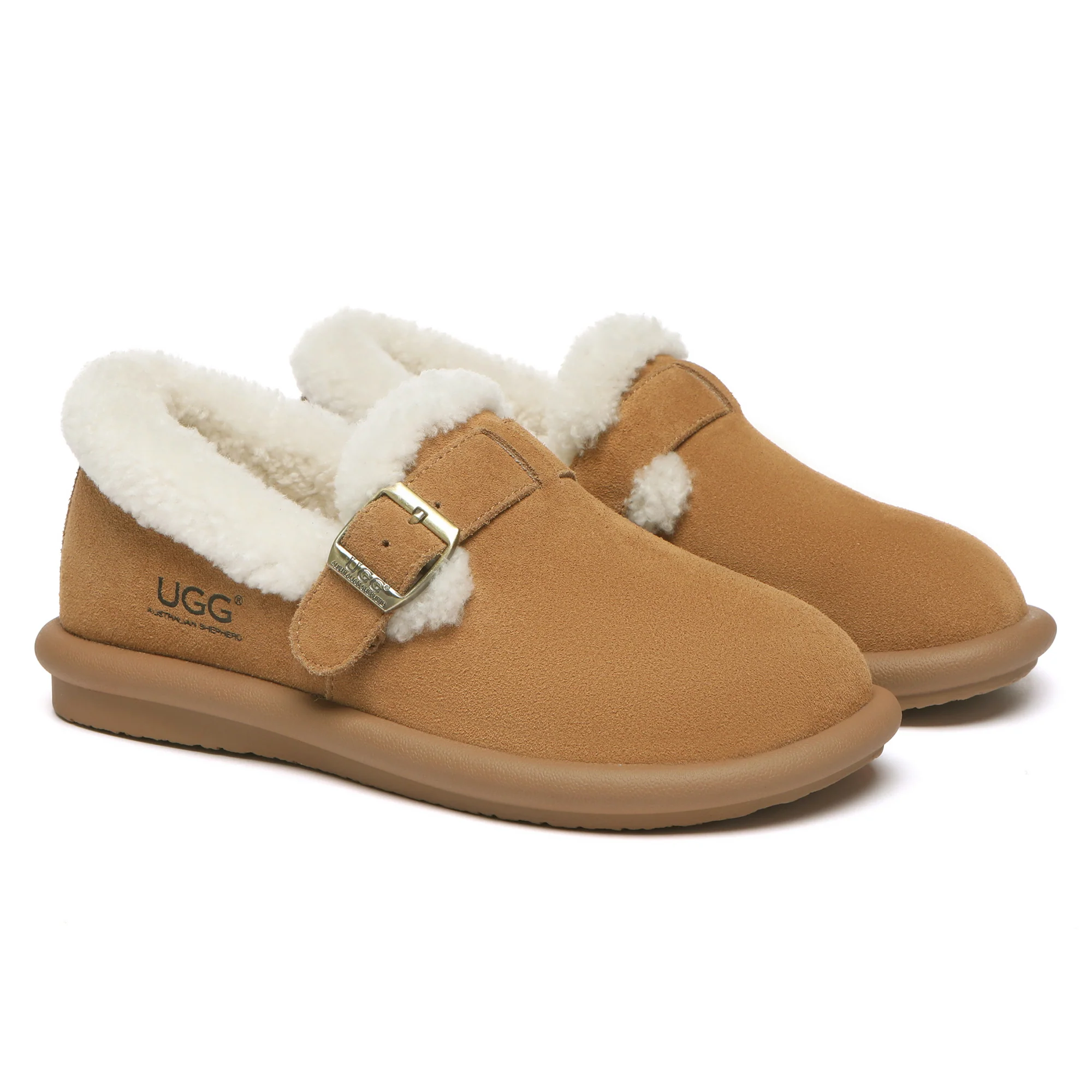 Adjustable Buckle UGG Ankle Slippers - Image 4