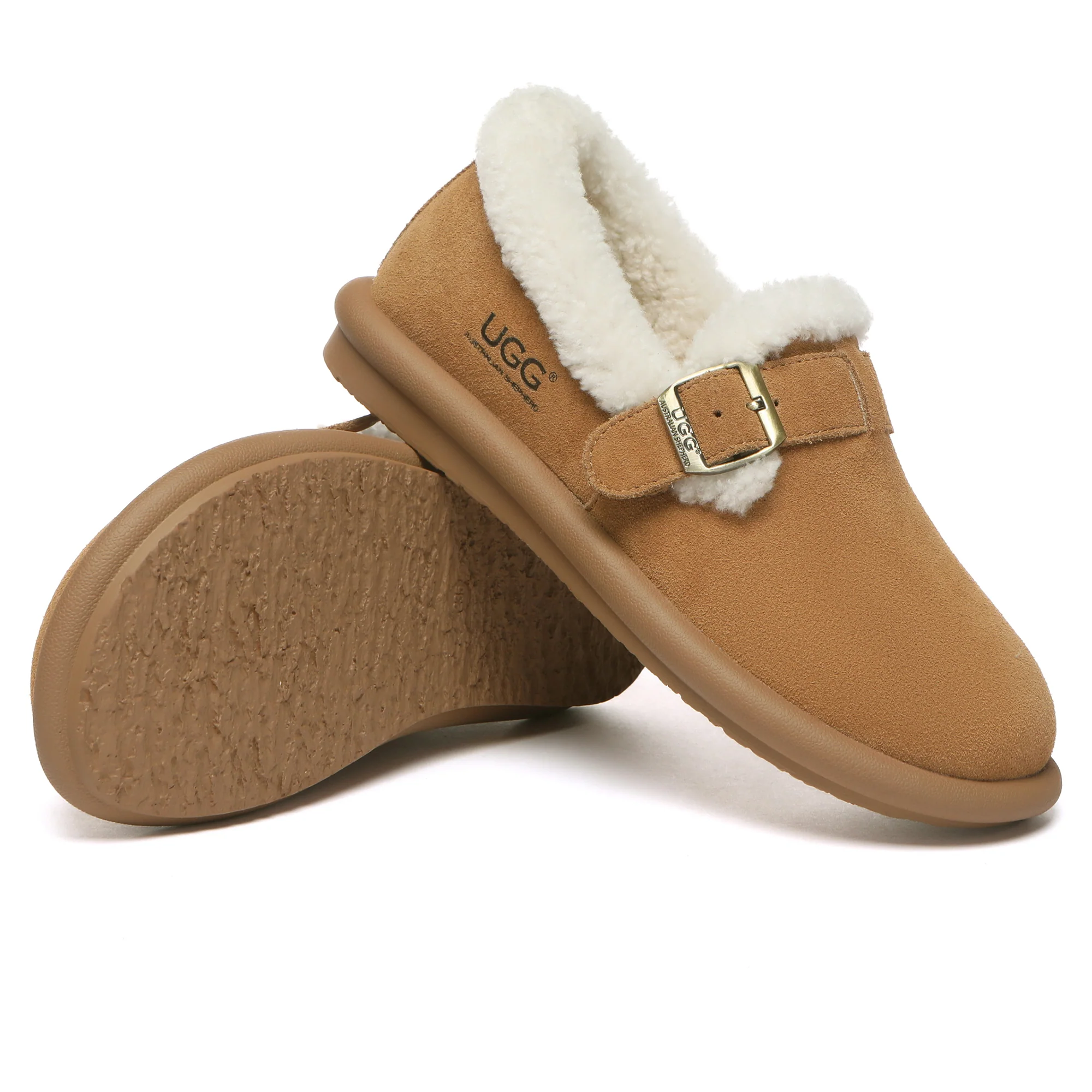 Adjustable Buckle UGG Ankle Slippers - Image 5