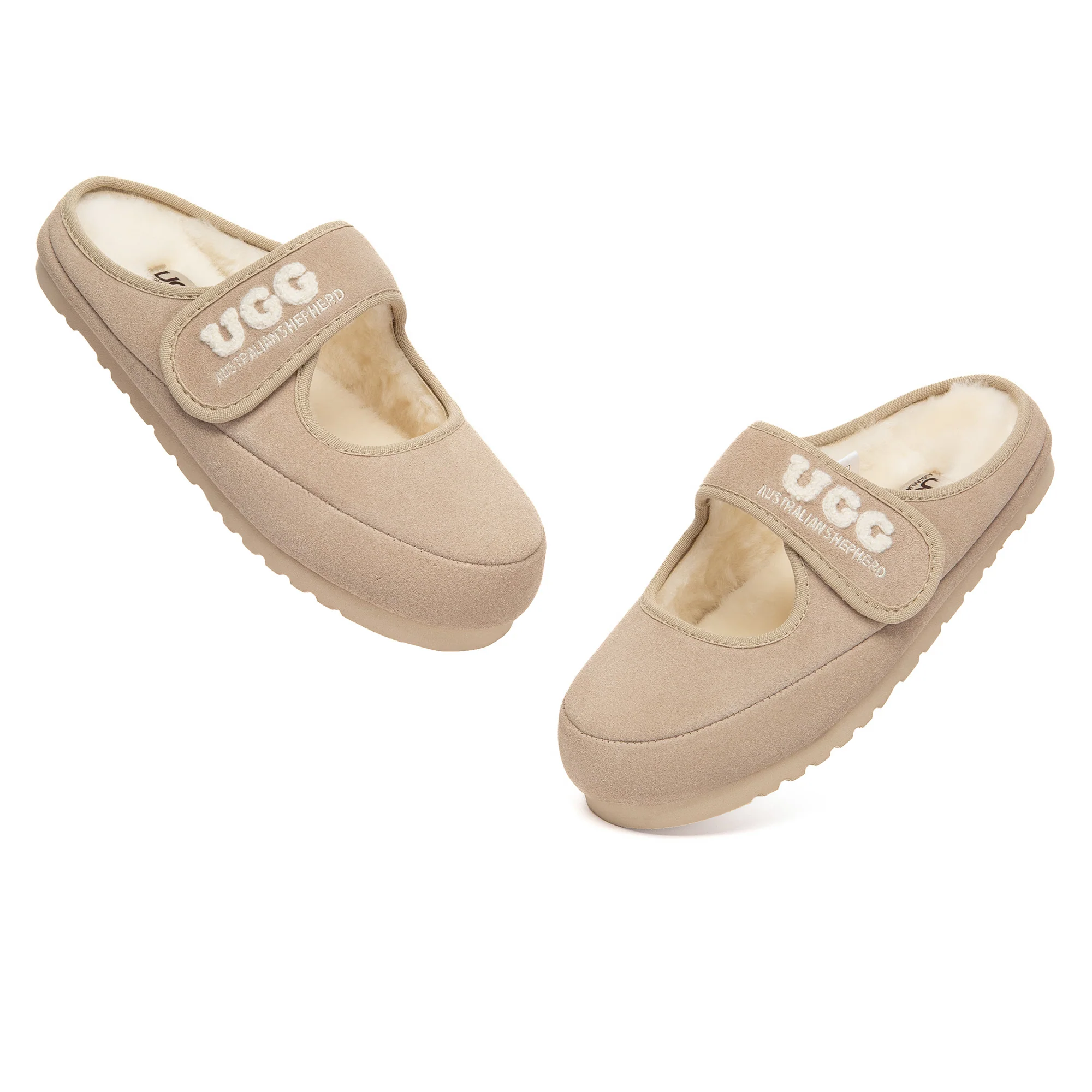 Adjustable Strap Mary Jane UGG Slippers - Image 19