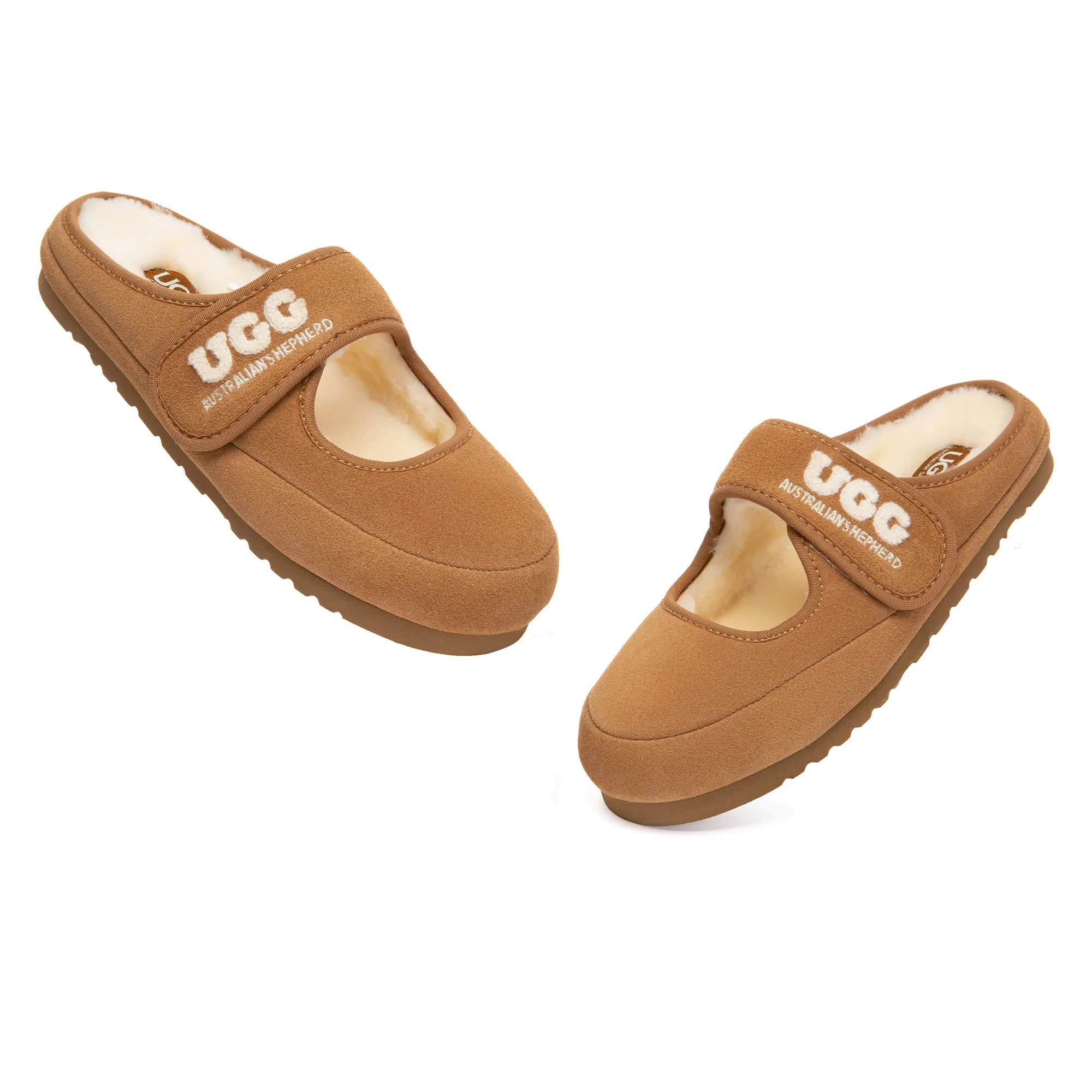 Adjustable Strap Mary Jane UGG Slippers - Image 4