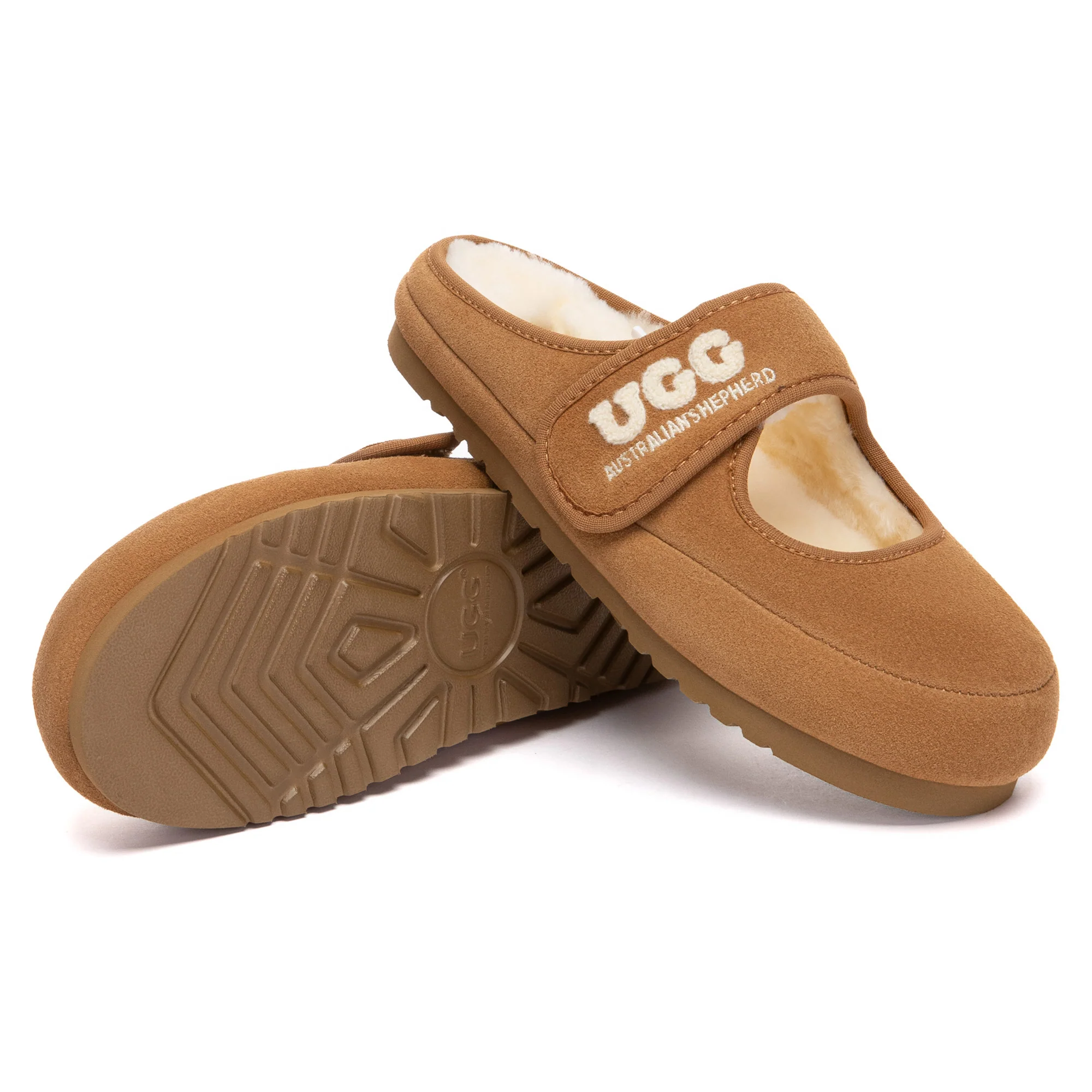 Adjustable Strap Mary Jane UGG Slippers - Image 5