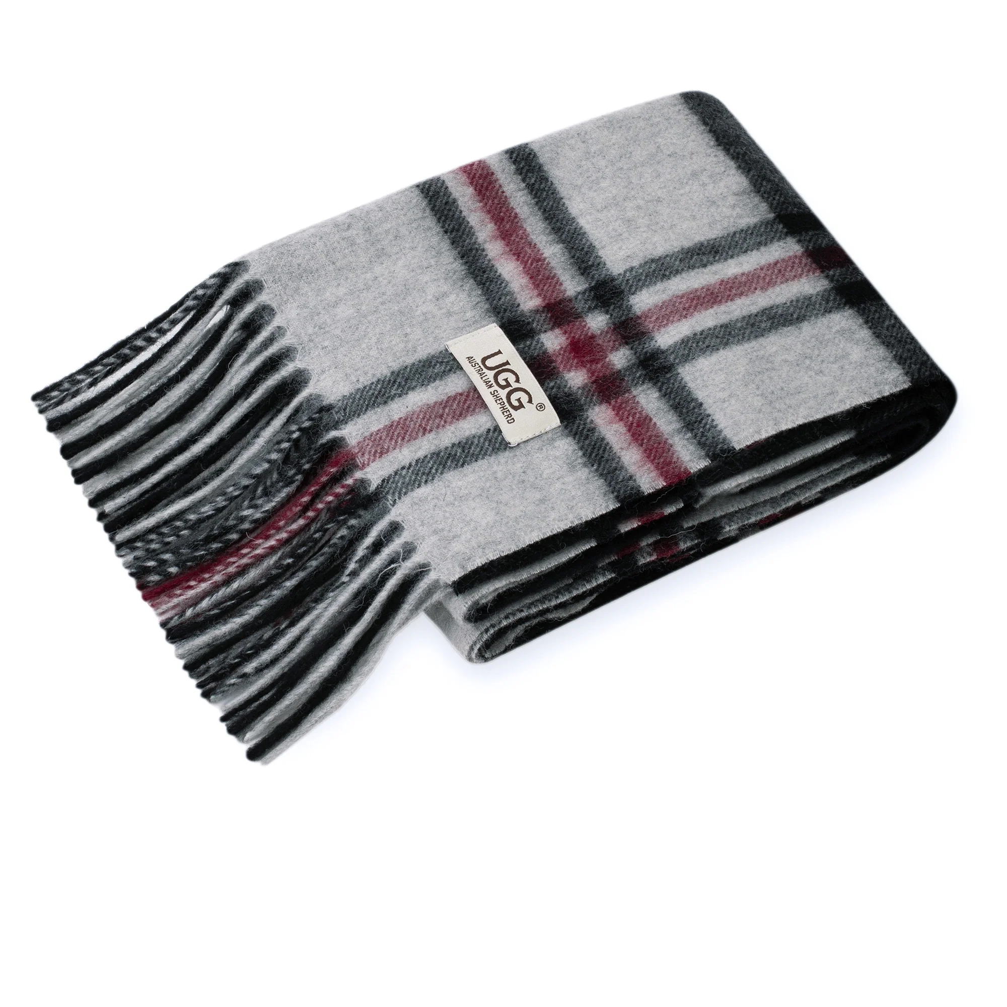 Australian Merino Wool Check Scarf - Image 2