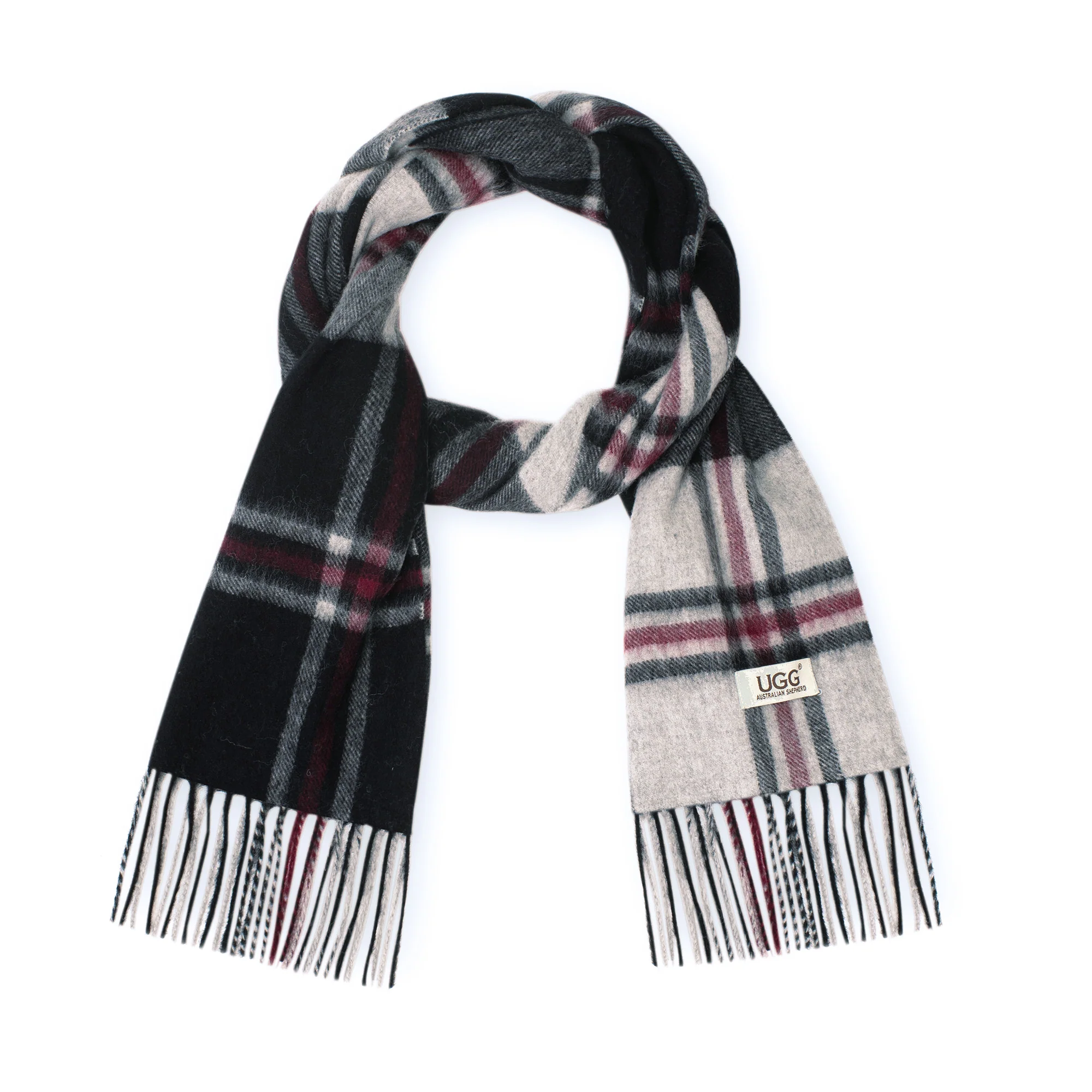 Australian Merino Wool Check Scarf - Image 4