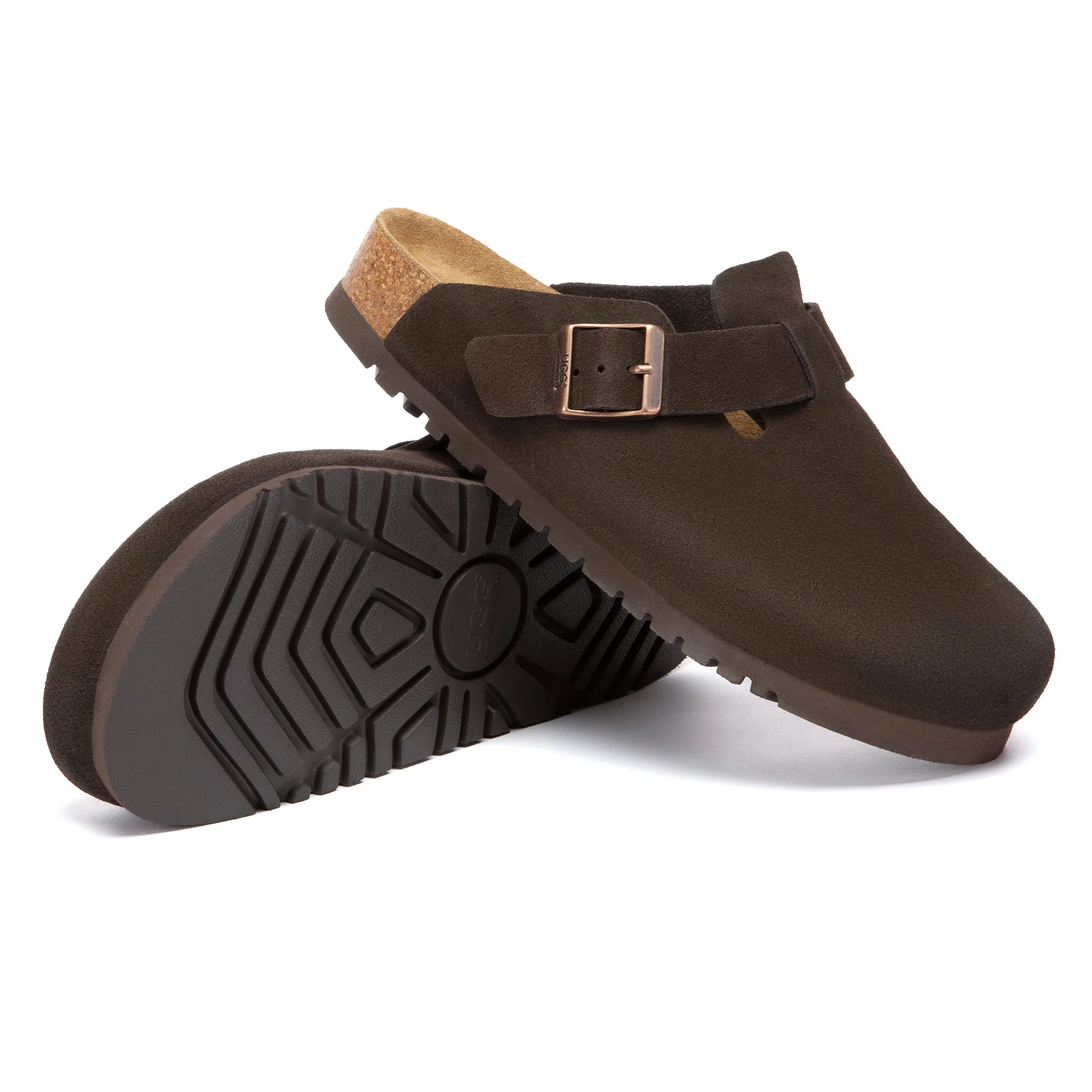 Birkie Suede Buckle Clogs - Image 10