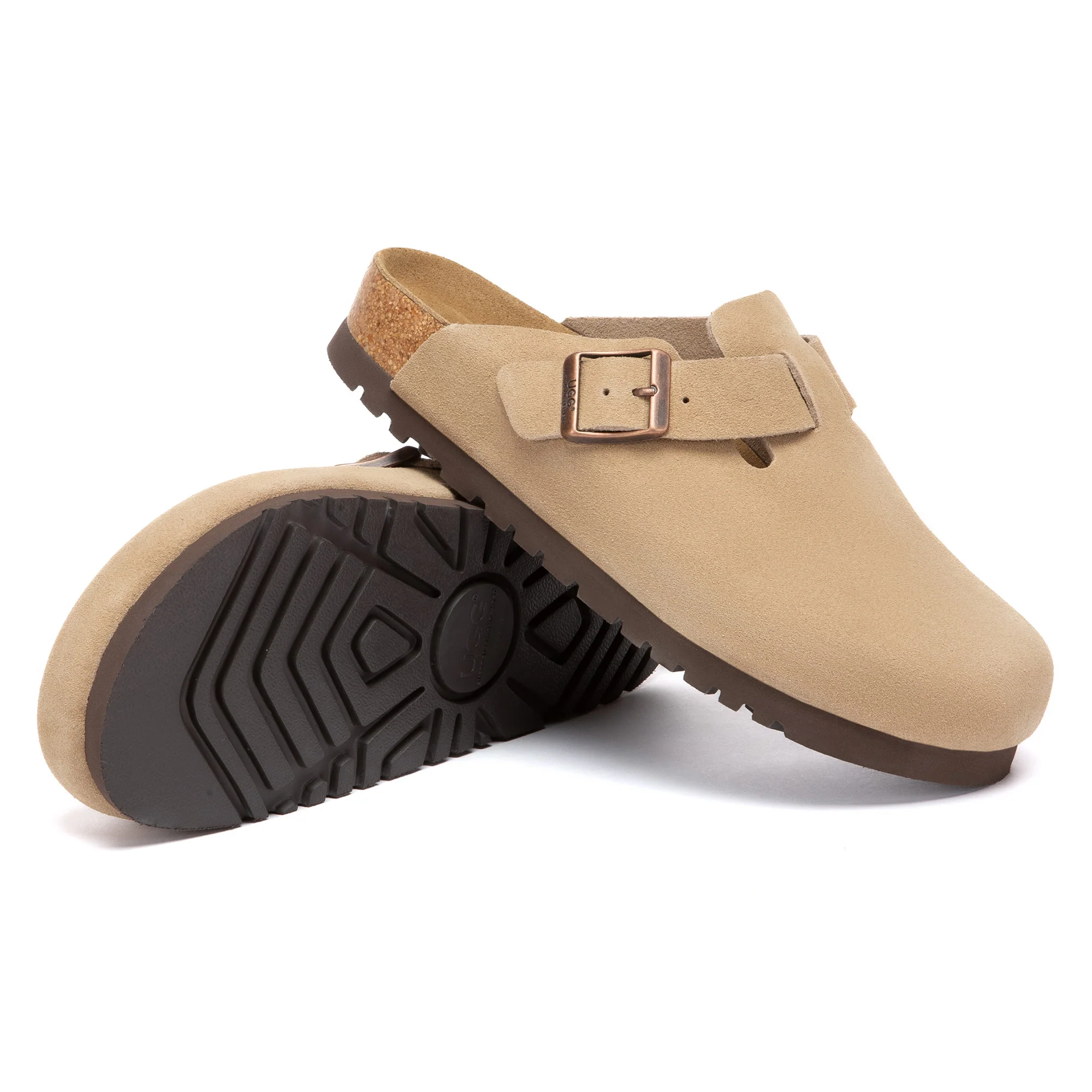 Birkie Suede Buckle Clogs - Image 15