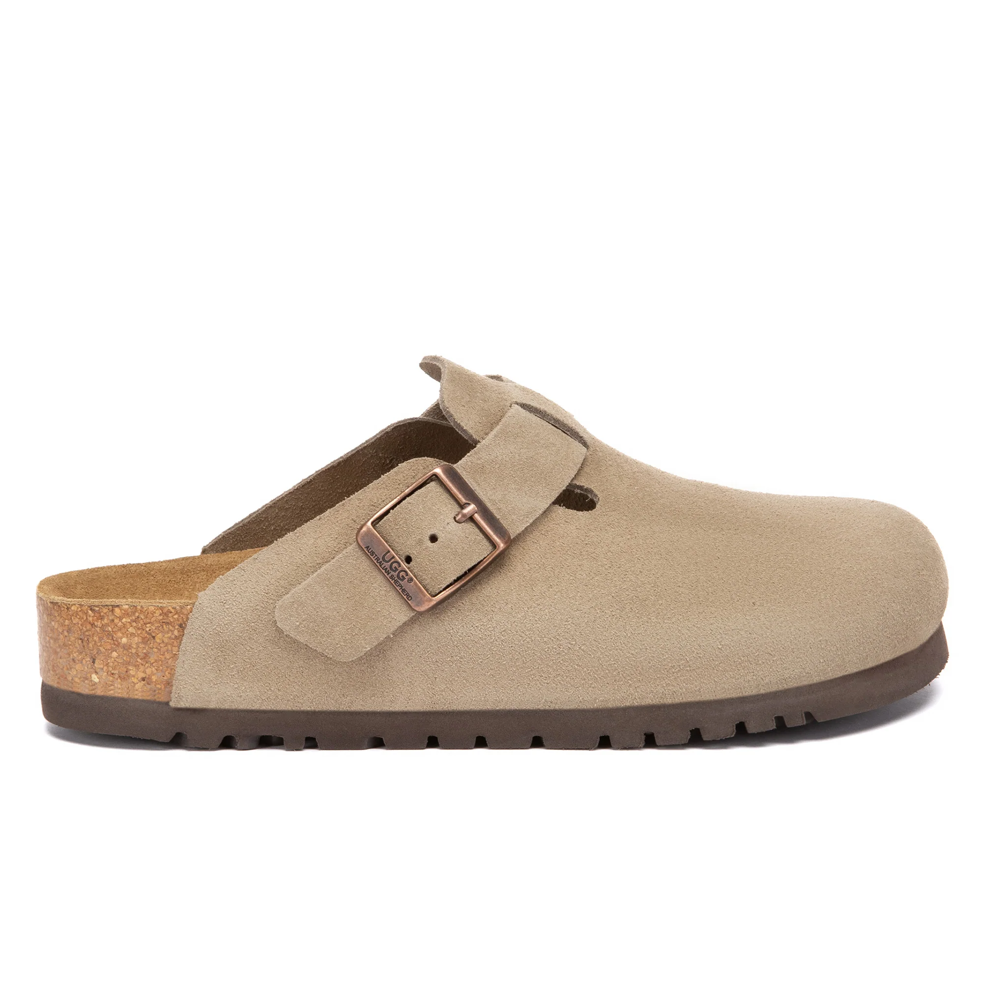 Birkie Suede Buckle Clogs - Image 16
