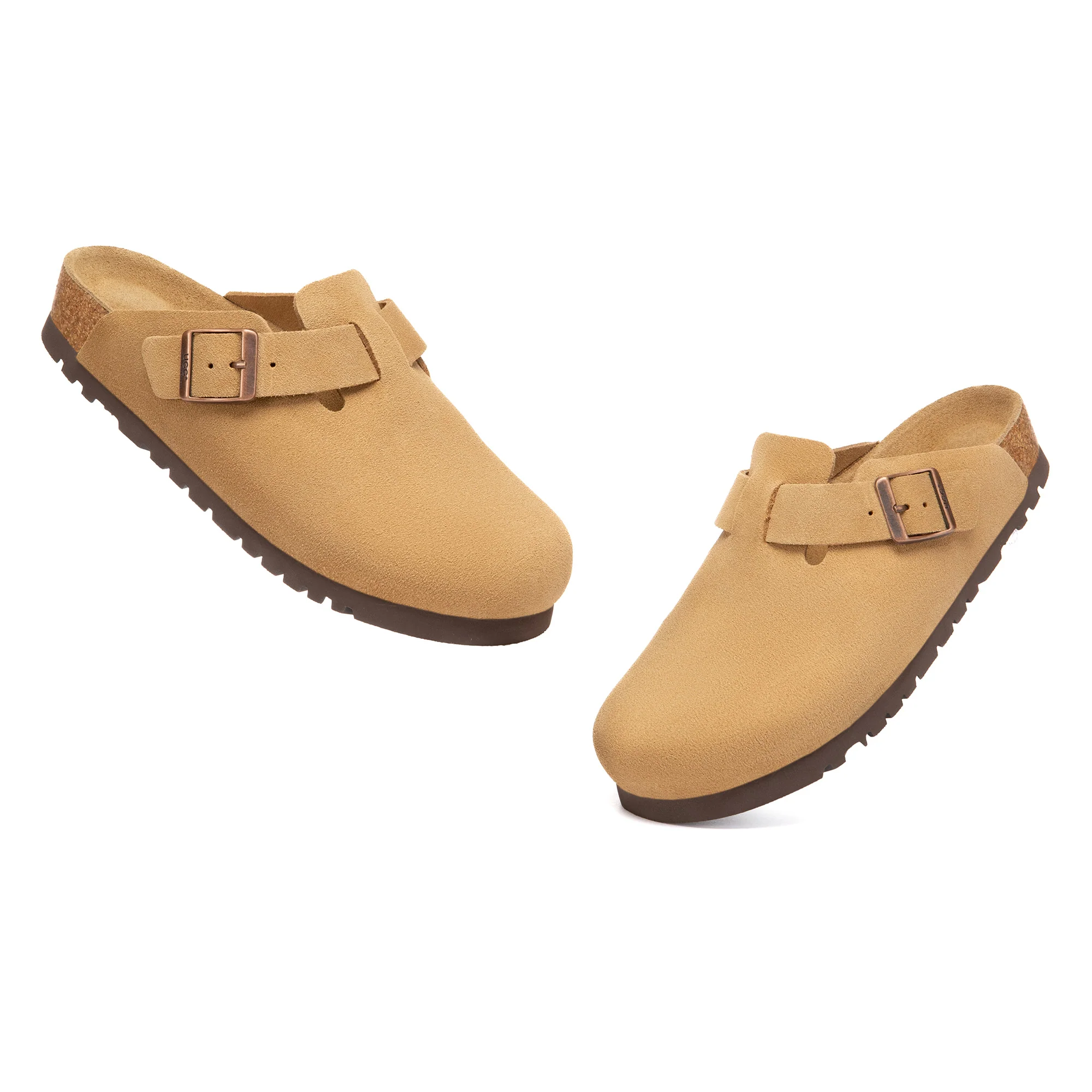 Birkie Suede Buckle Clogs - Image 24
