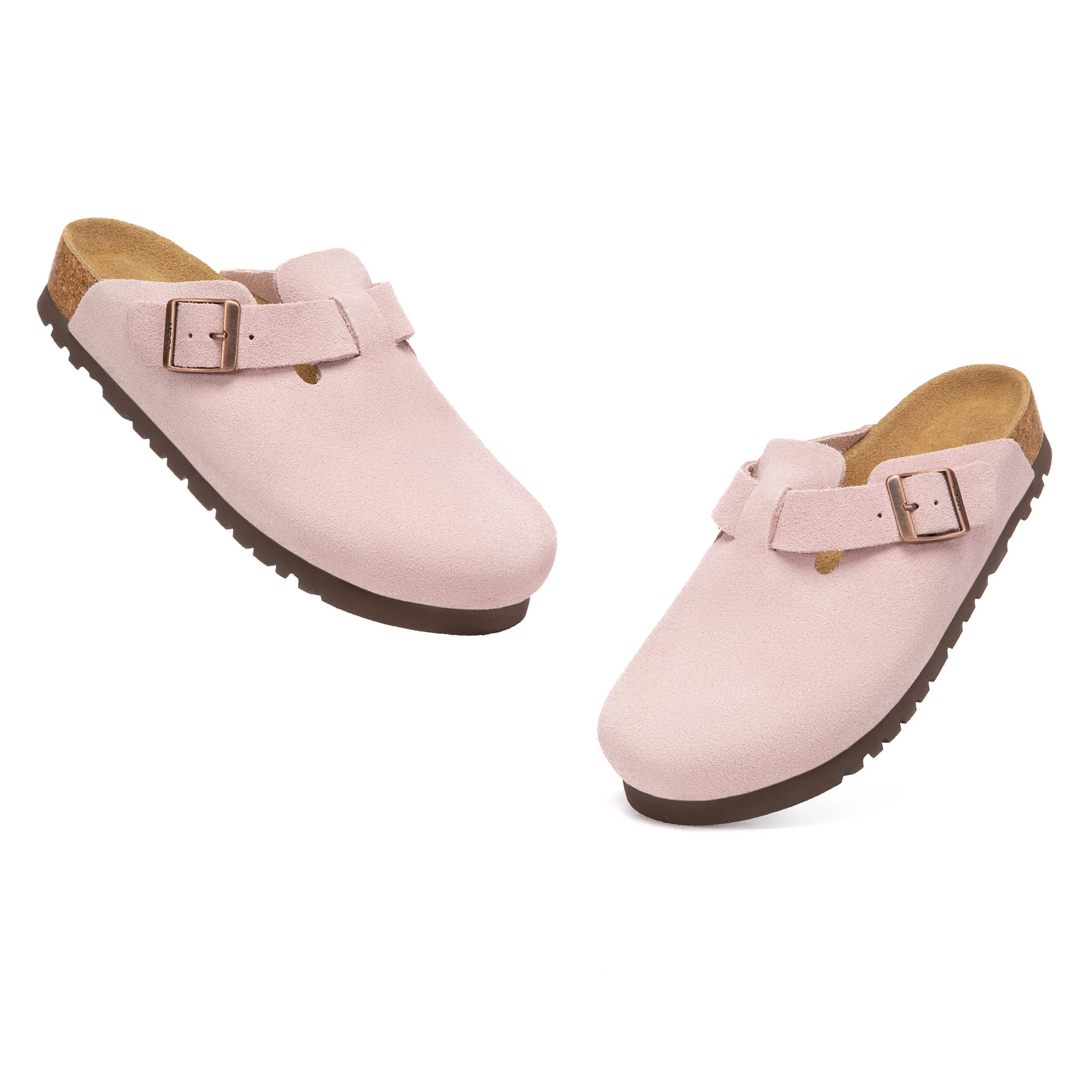 Birkie Suede Buckle Clogs - Image 29