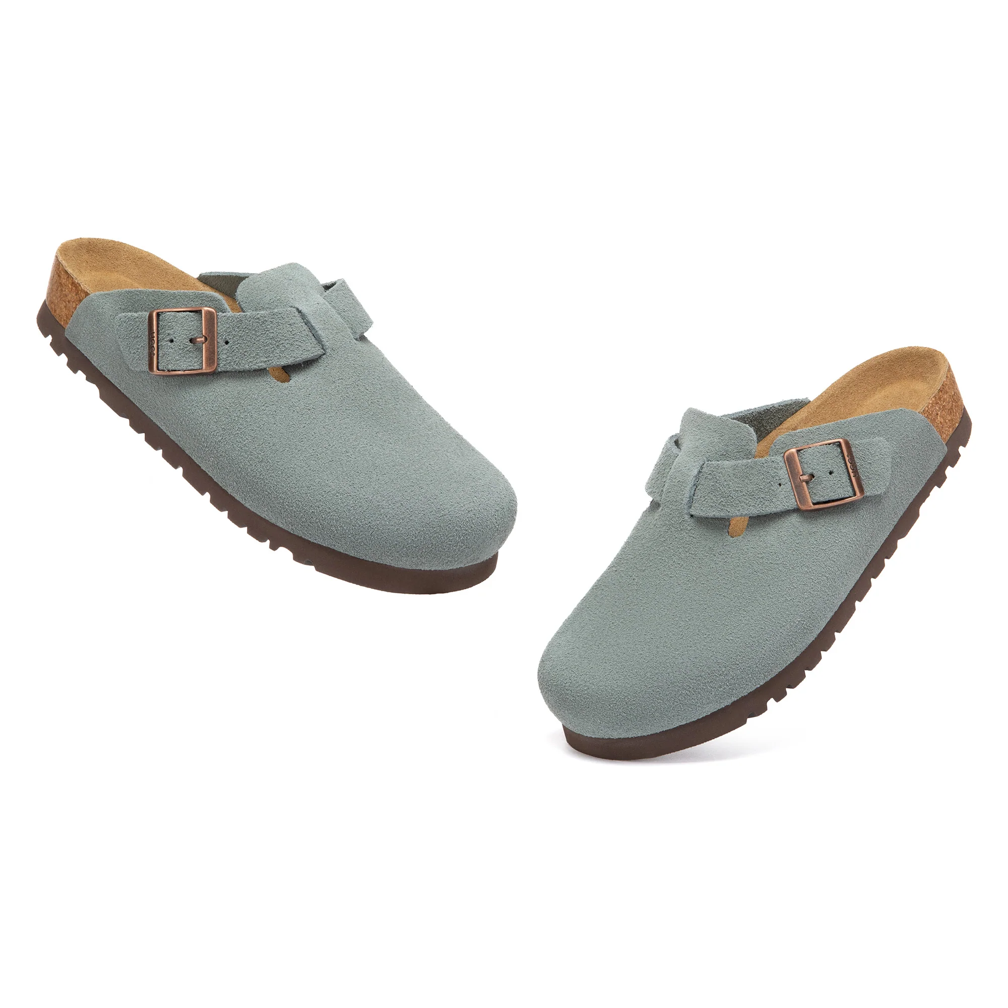 Birkie Suede Buckle Clogs - Image 33