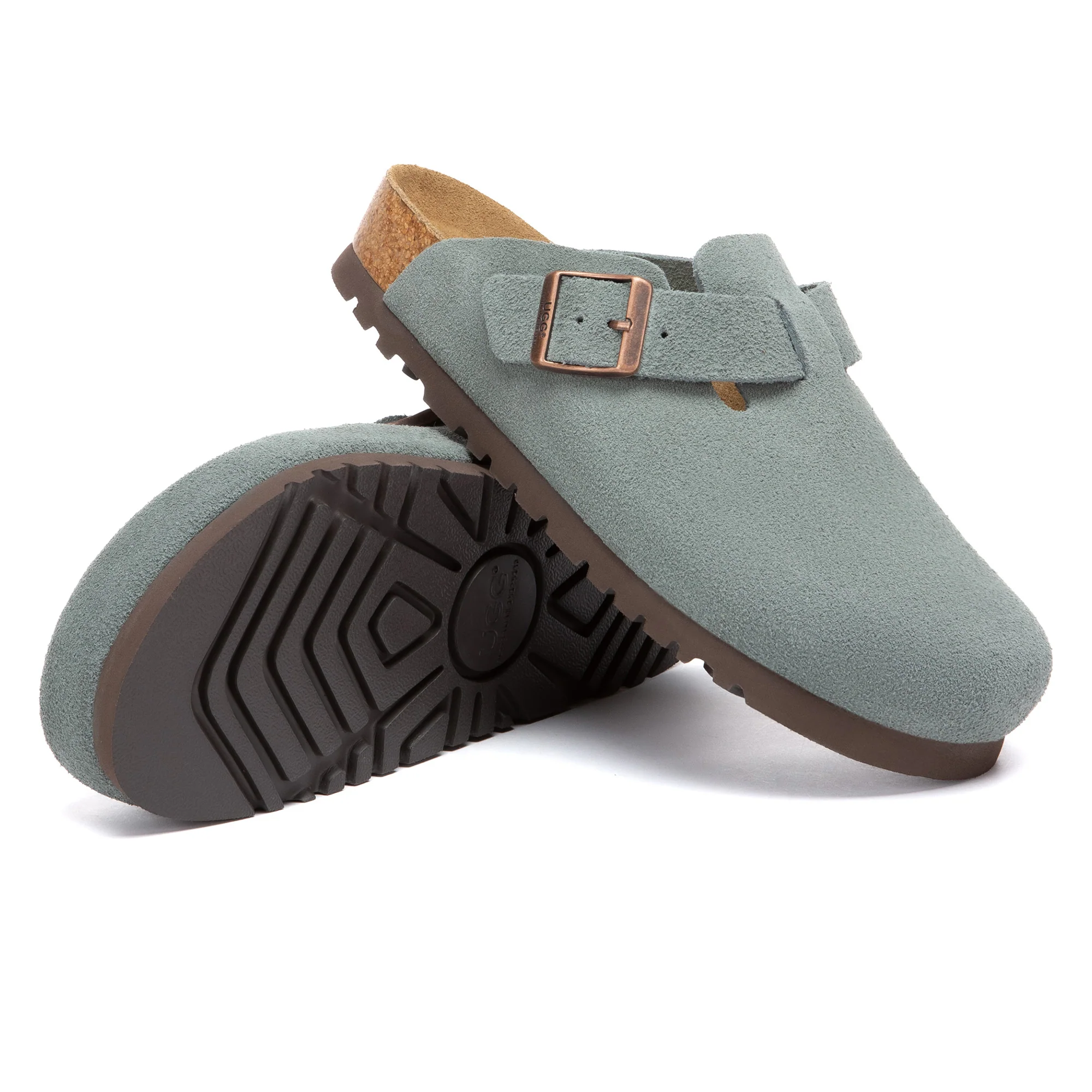 Birkie Suede Buckle Clogs - Image 34