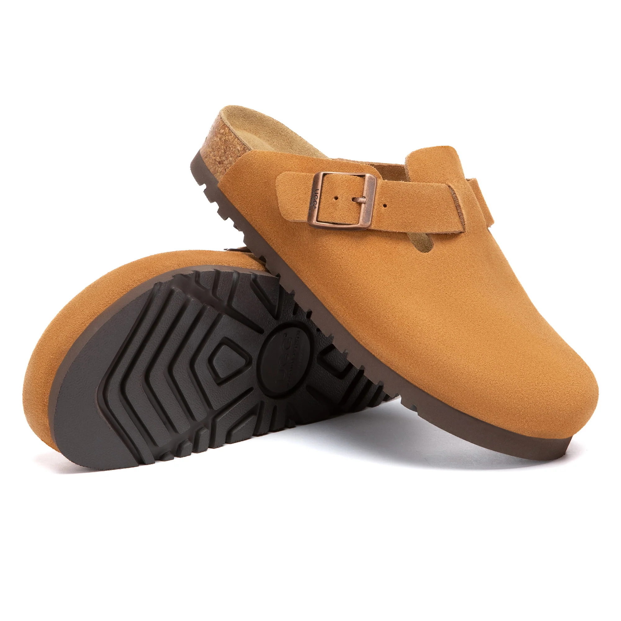 Birkie Suede Buckle Clogs - Image 5