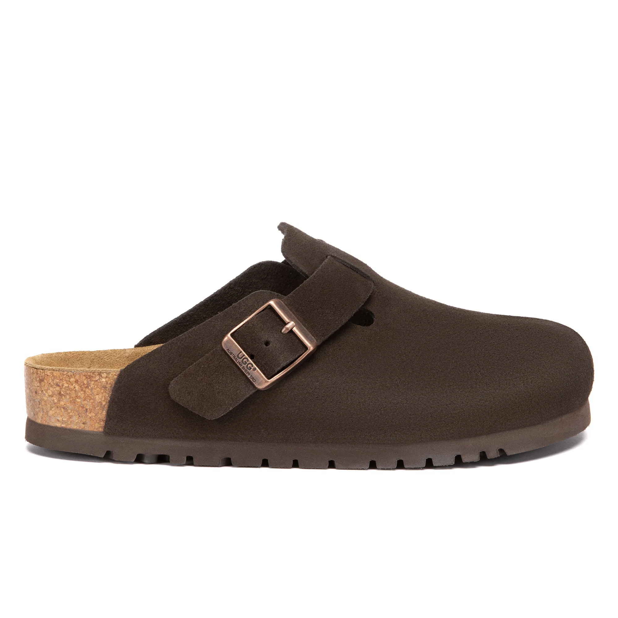 Birkie Suede Buckle Clogs - Image 6