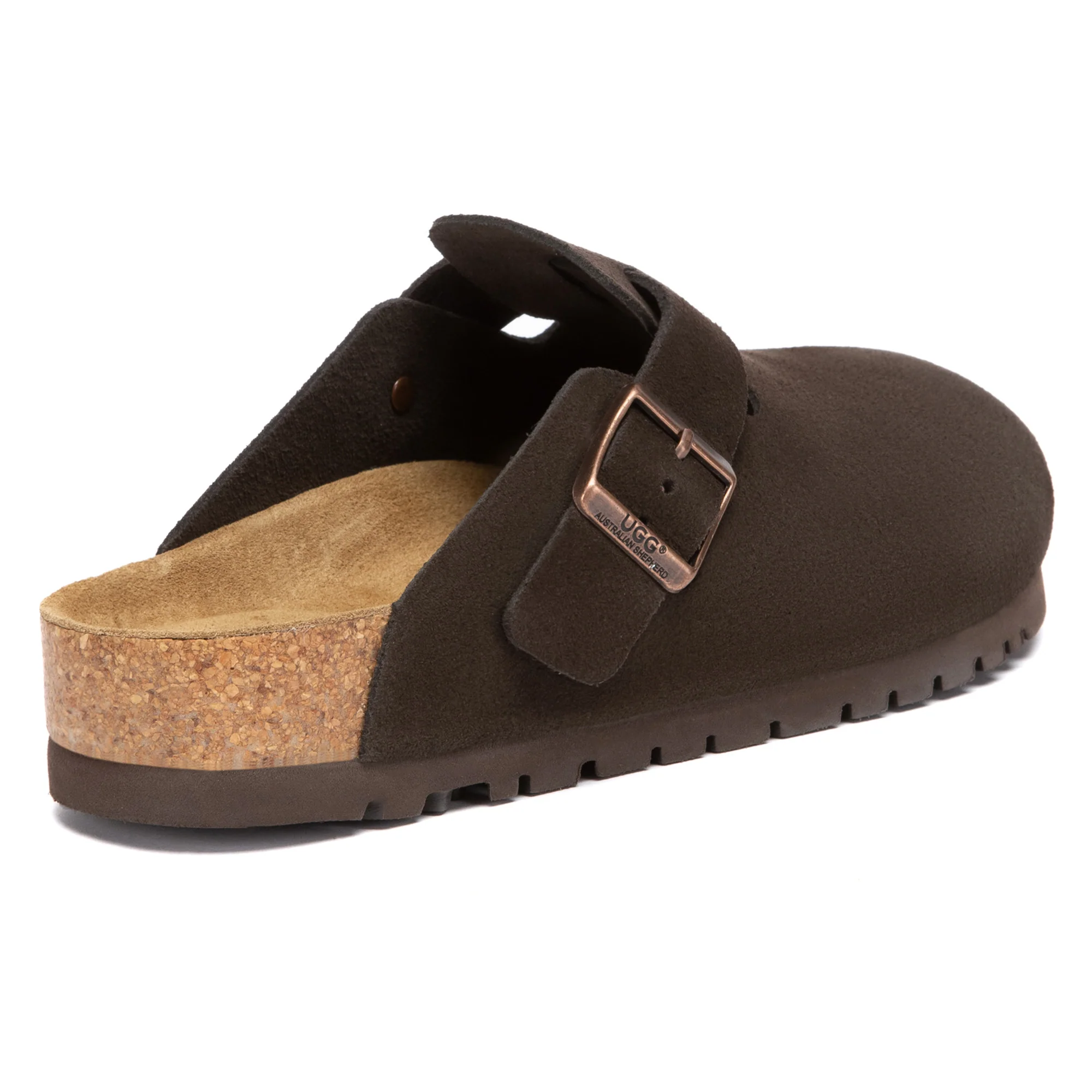Birkie Suede Buckle Clogs - Image 8