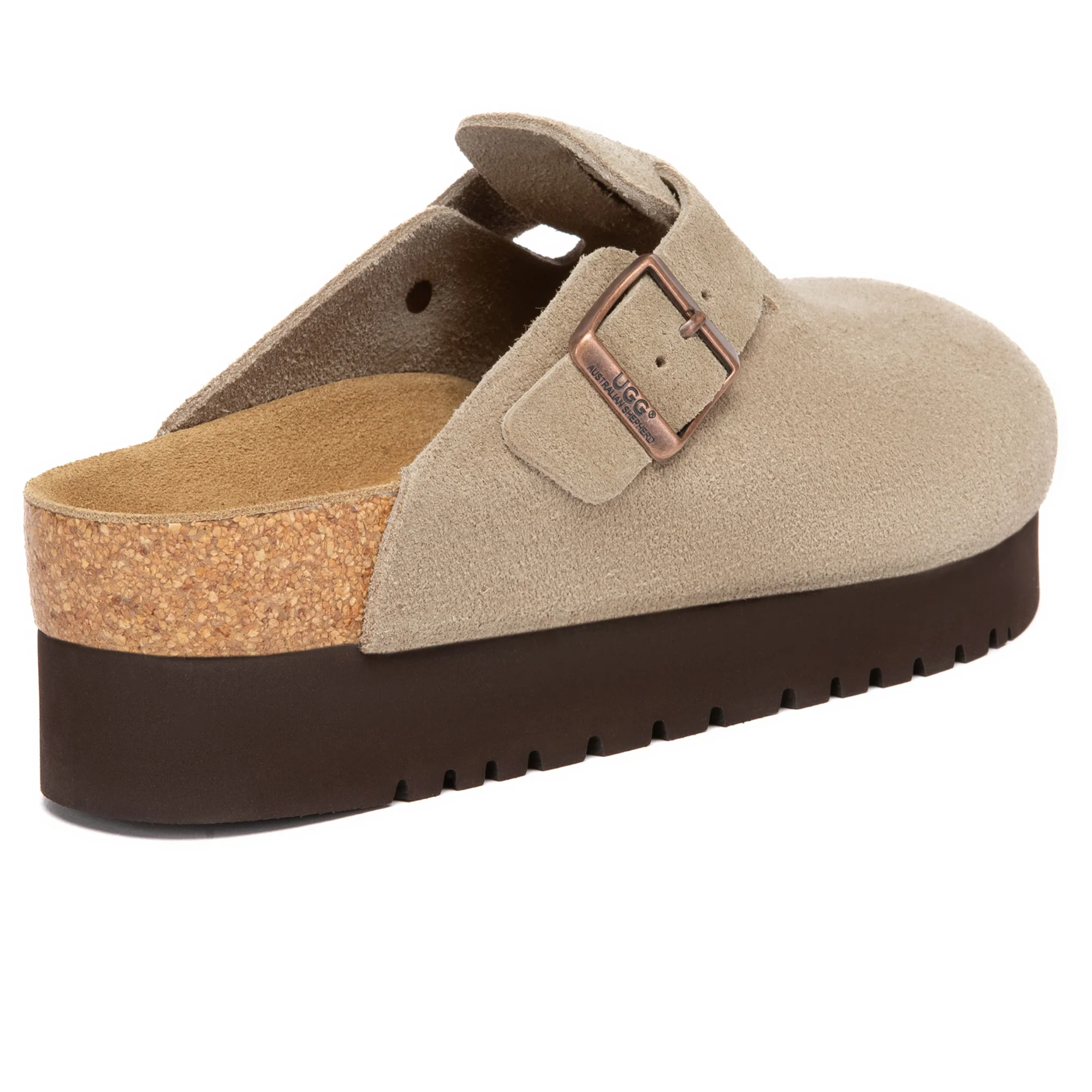 Birkie Suede Buckle Platform Clogs - Image 13
