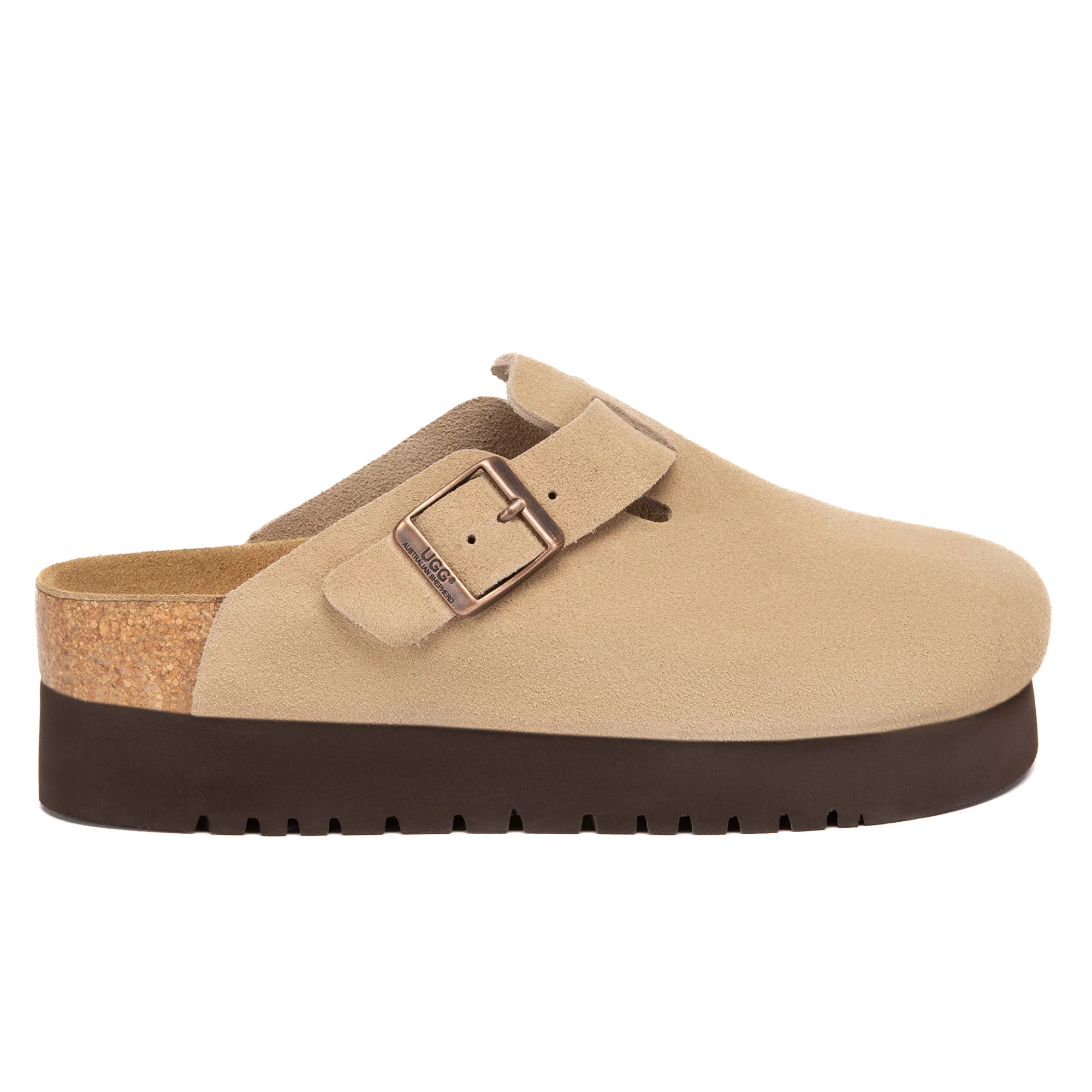 Birkie Suede Buckle Platform Clogs - Image 16