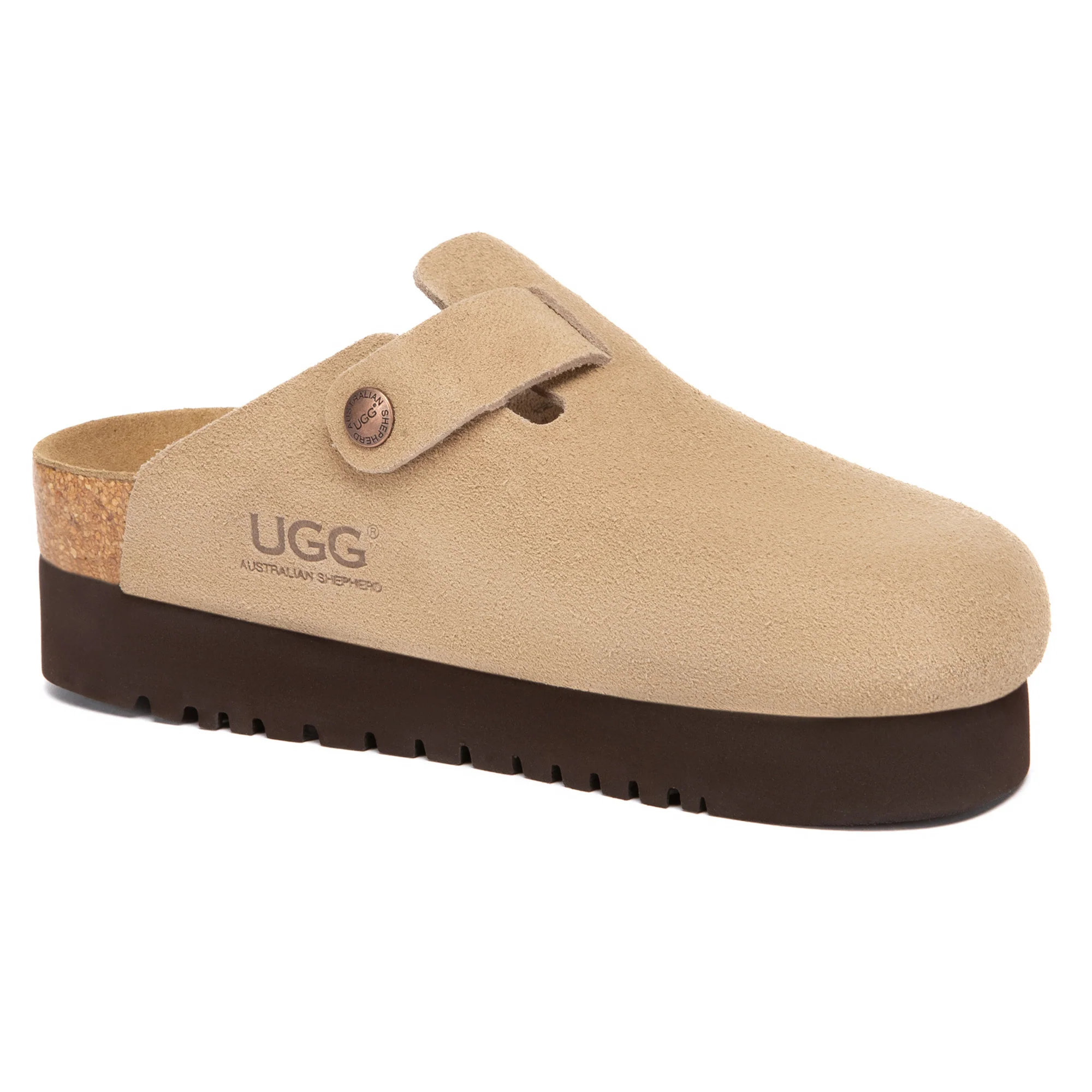 Birkie Suede Buckle Platform Clogs - Image 17