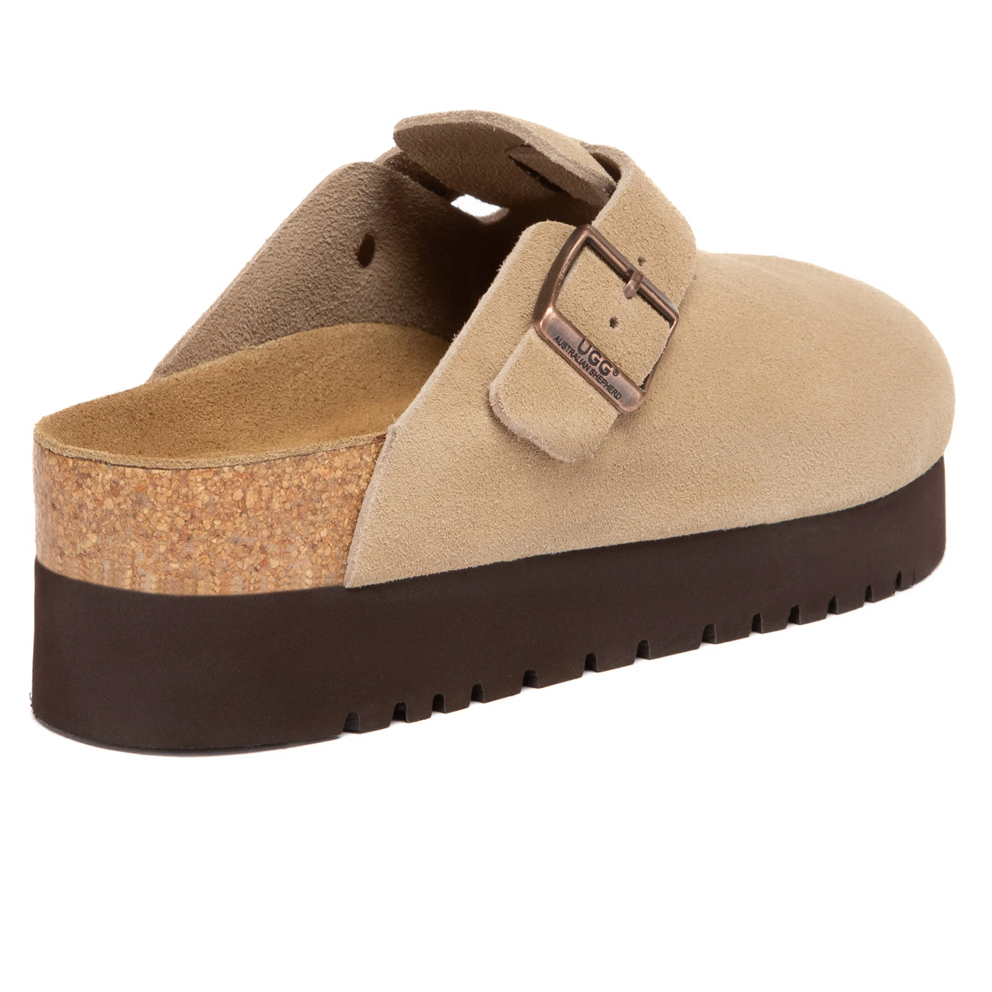 Birkie Suede Buckle Platform Clogs - Image 18