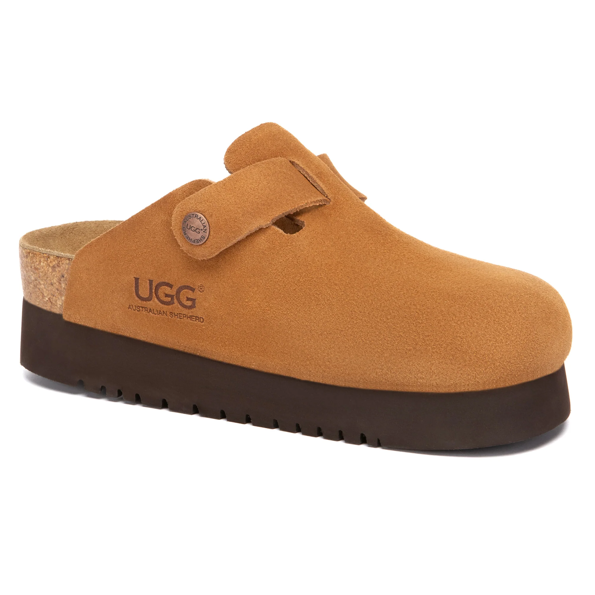 Birkie Suede Buckle Platform Clogs - Image 2