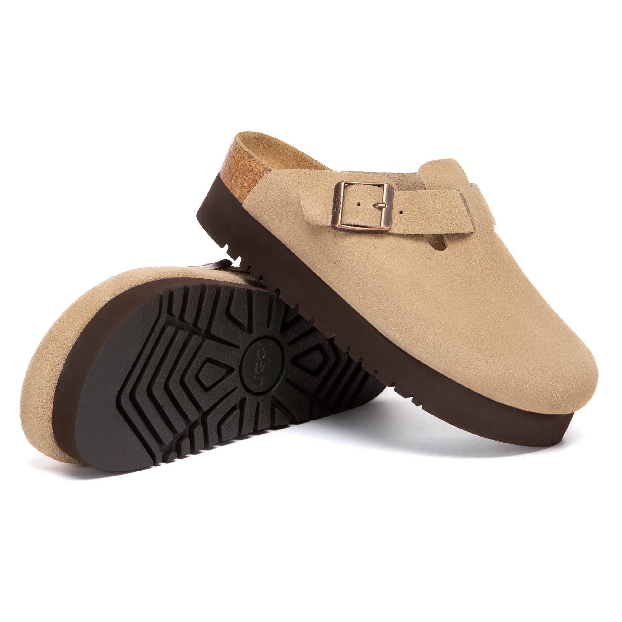 Birkie Suede Buckle Platform Clogs - Image 20