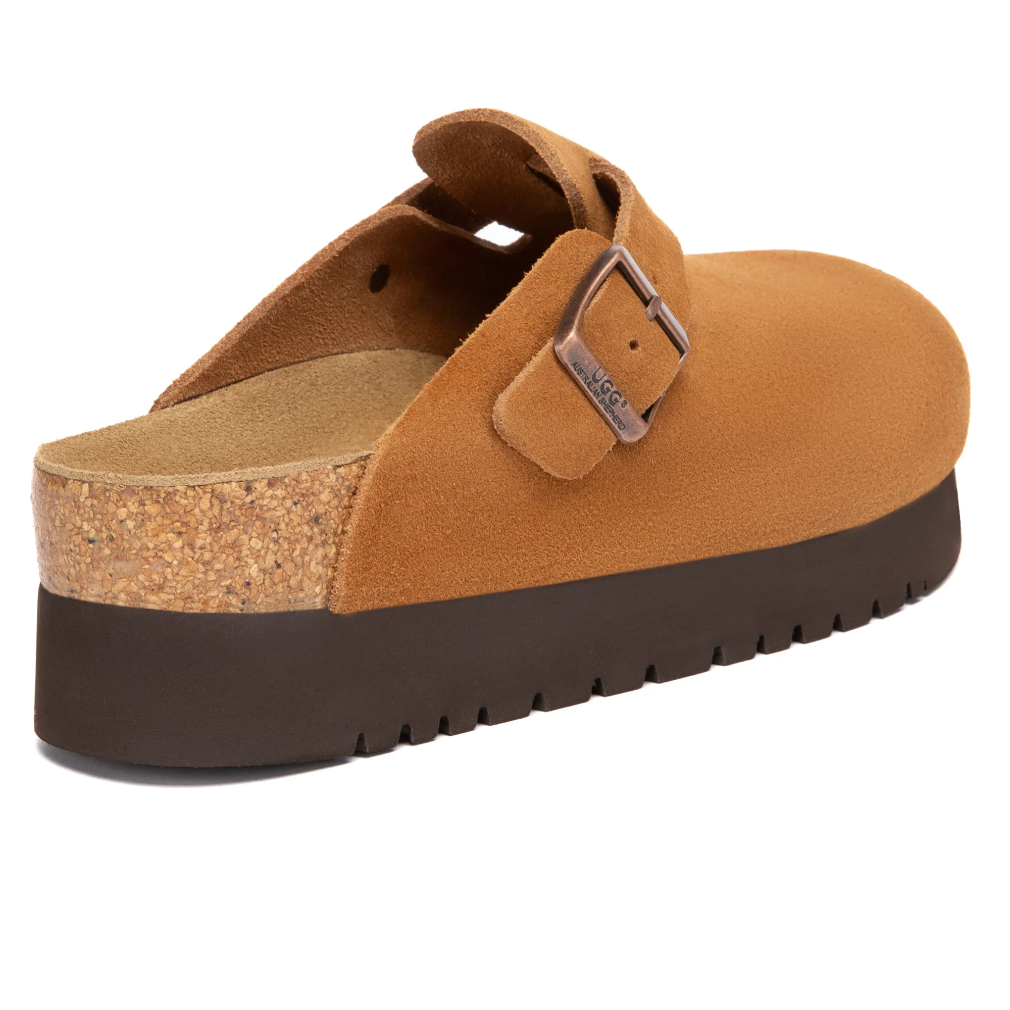Birkie Suede Buckle Platform Clogs - Image 3
