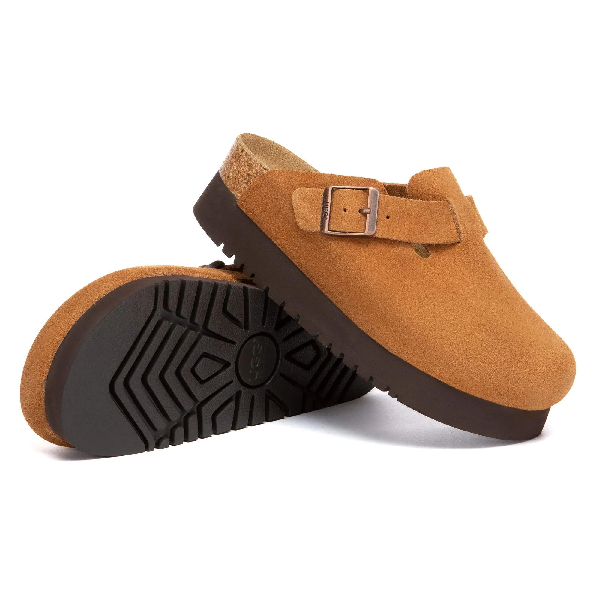 Birkie Suede Buckle Platform Clogs - Image 5