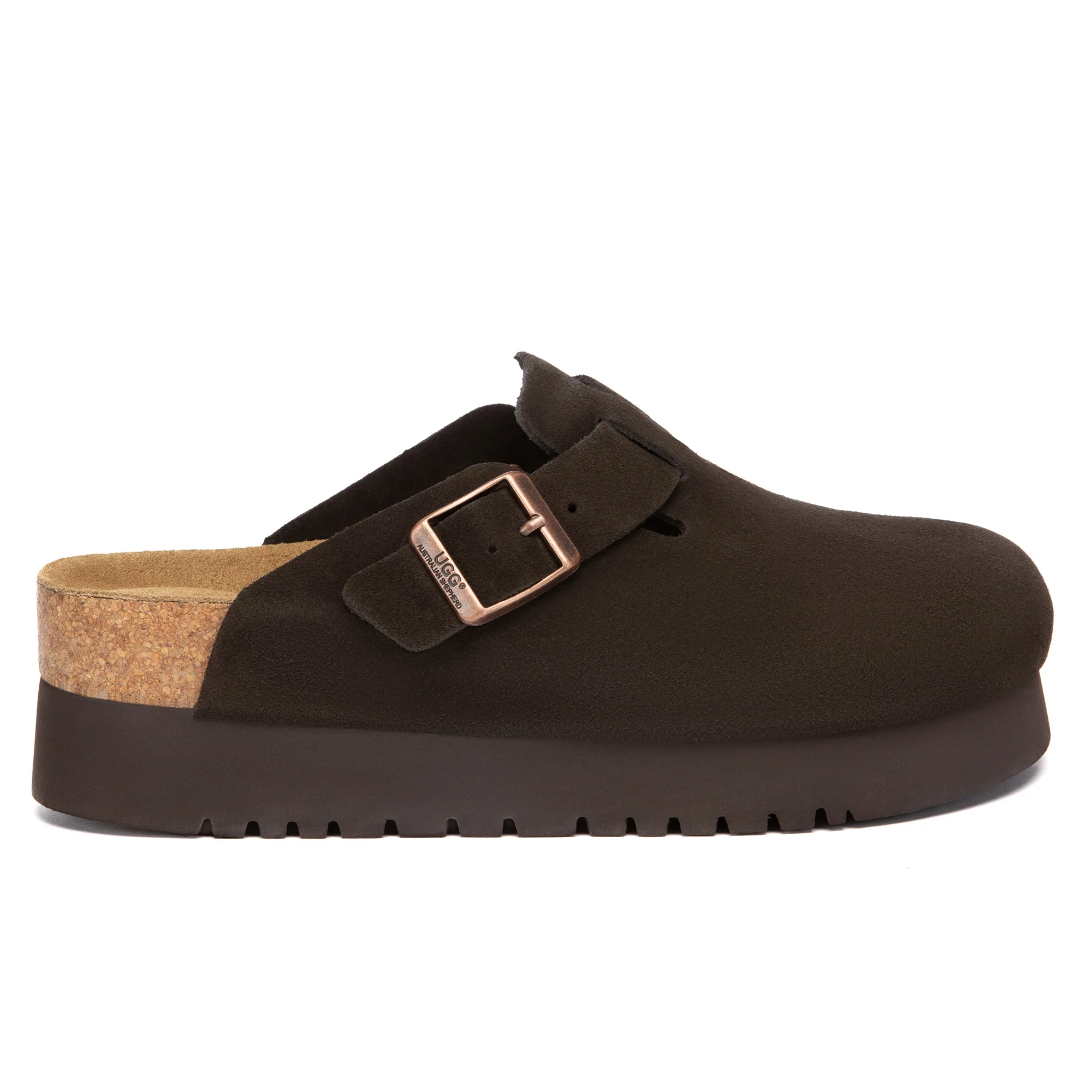 Birkie Suede Buckle Platform Clogs - Image 6