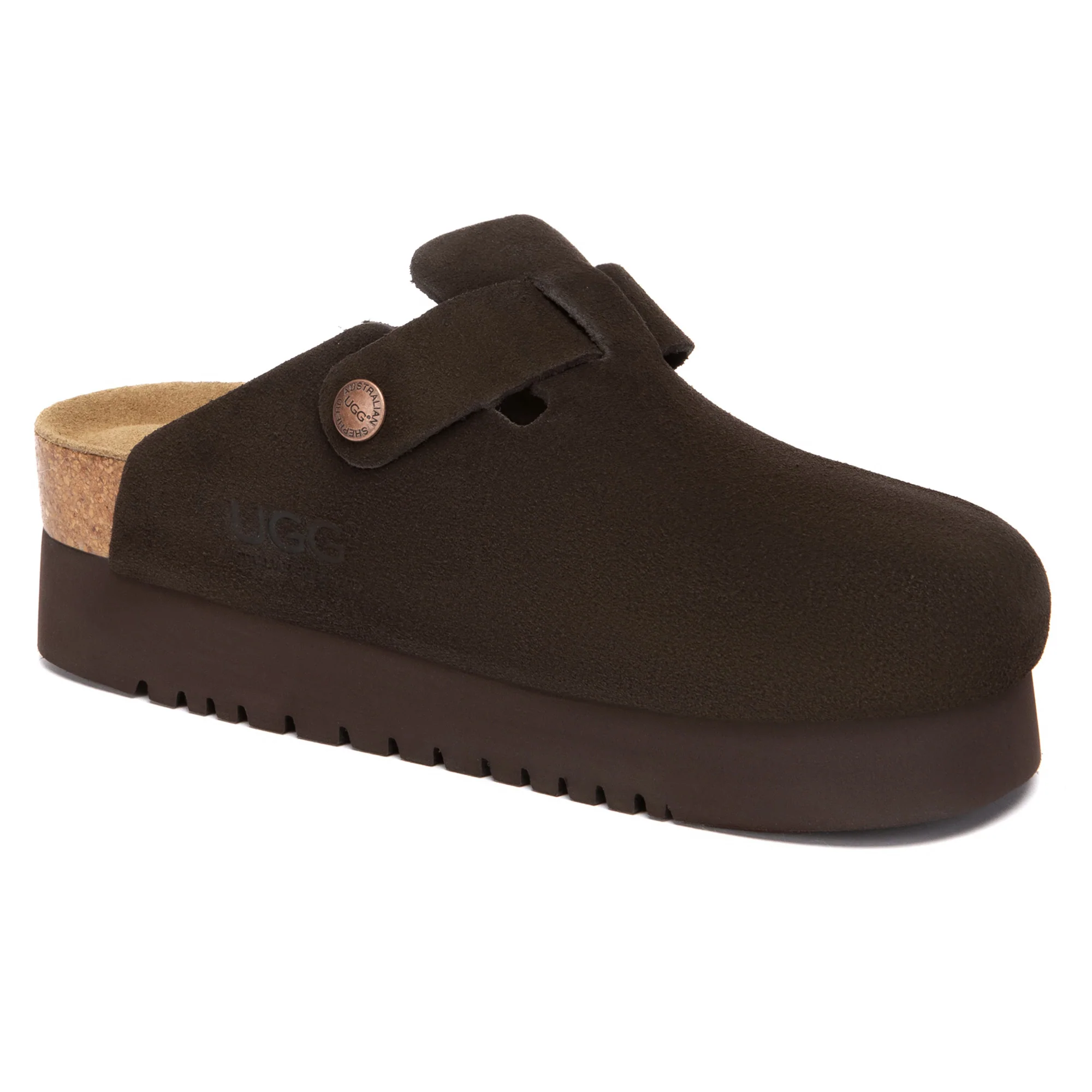 Birkie Suede Buckle Platform Clogs - Image 7