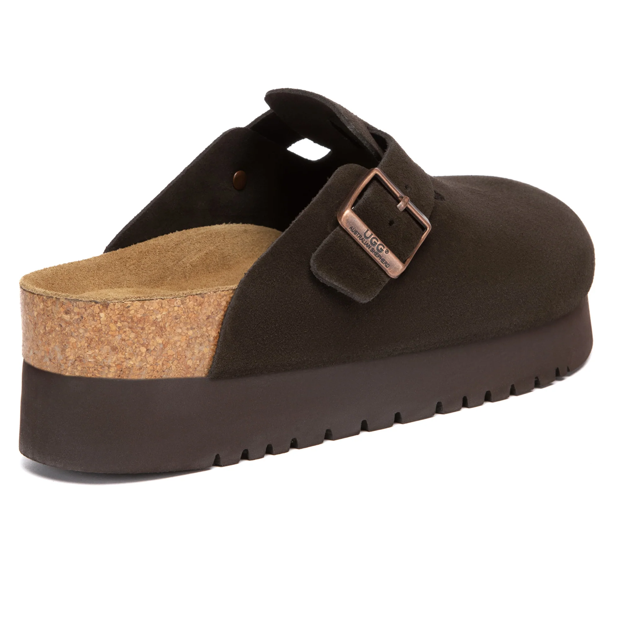 Birkie Suede Buckle Platform Clogs - Image 8