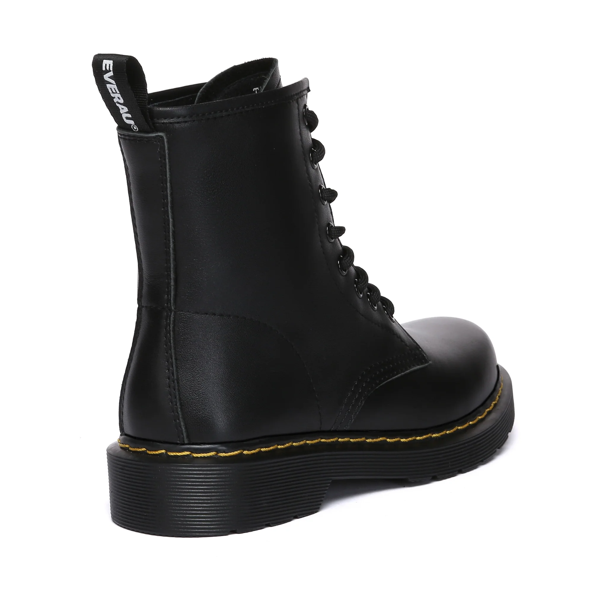 Black Docs Leather Chunky Boots - Image 2