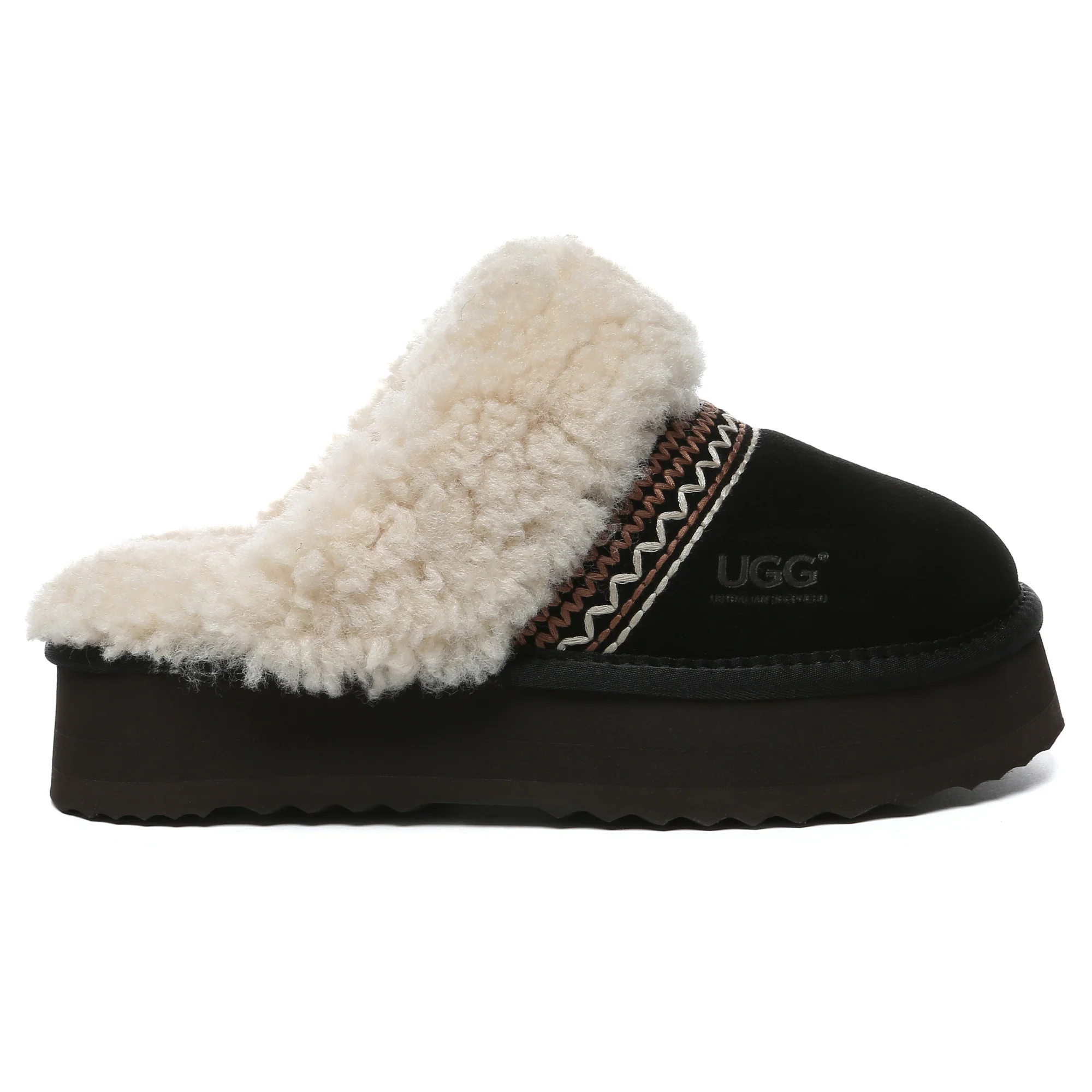 Bohemian Knitted UGG Platform Slippers - Image 6