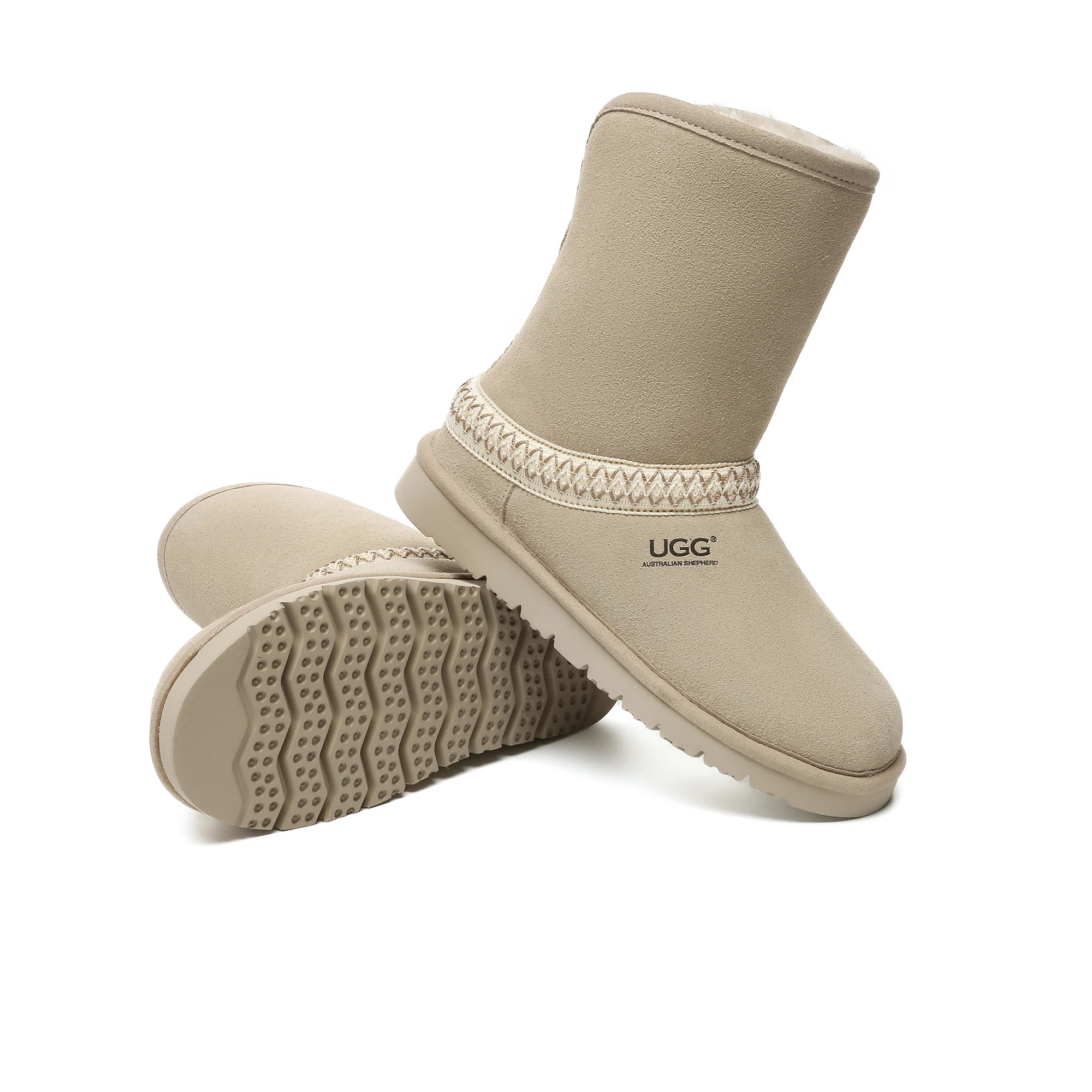Bohemian Knitted UGG Short Classic Boots - Image 10