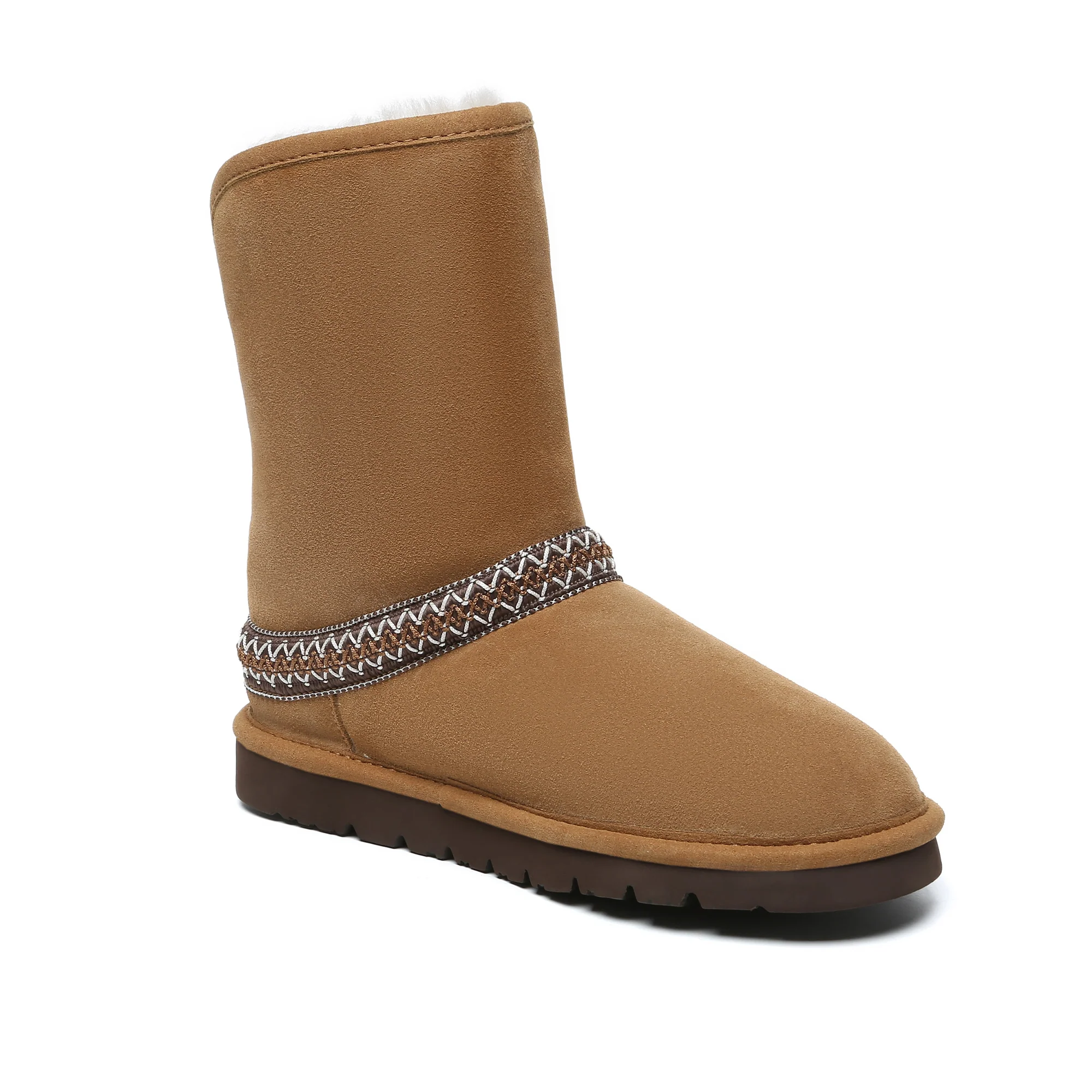 Bohemian Knitted UGG Short Classic Boots - Image 3