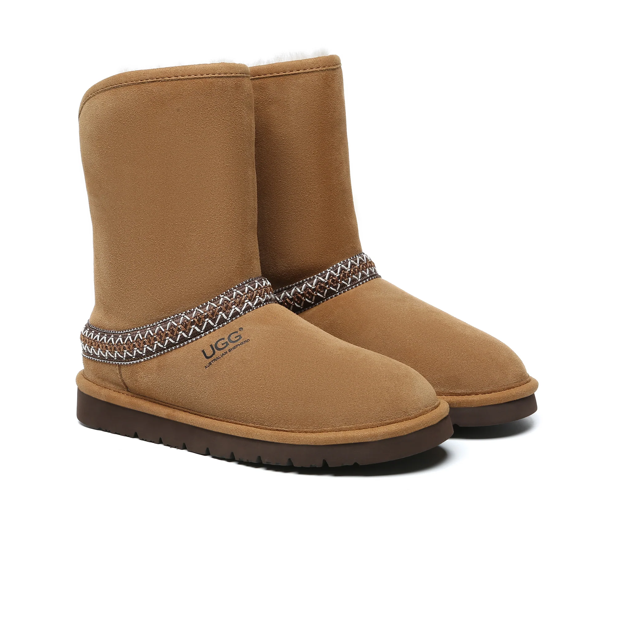 Bohemian Knitted UGG Short Classic Boots - Image 4
