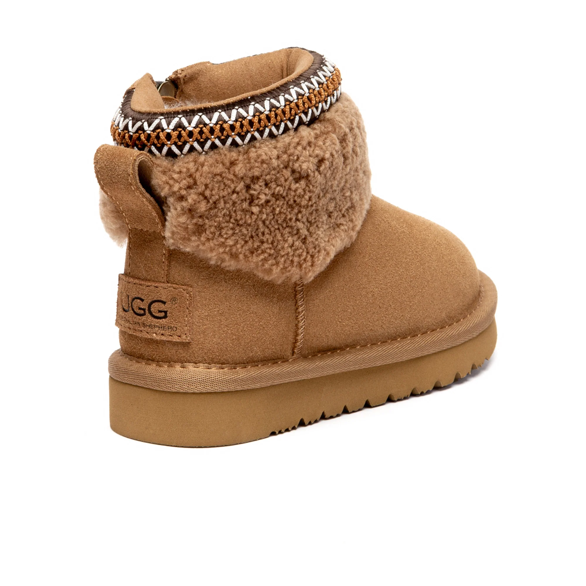 Brunel Furry Collar Kids UGG Boots - Image 2