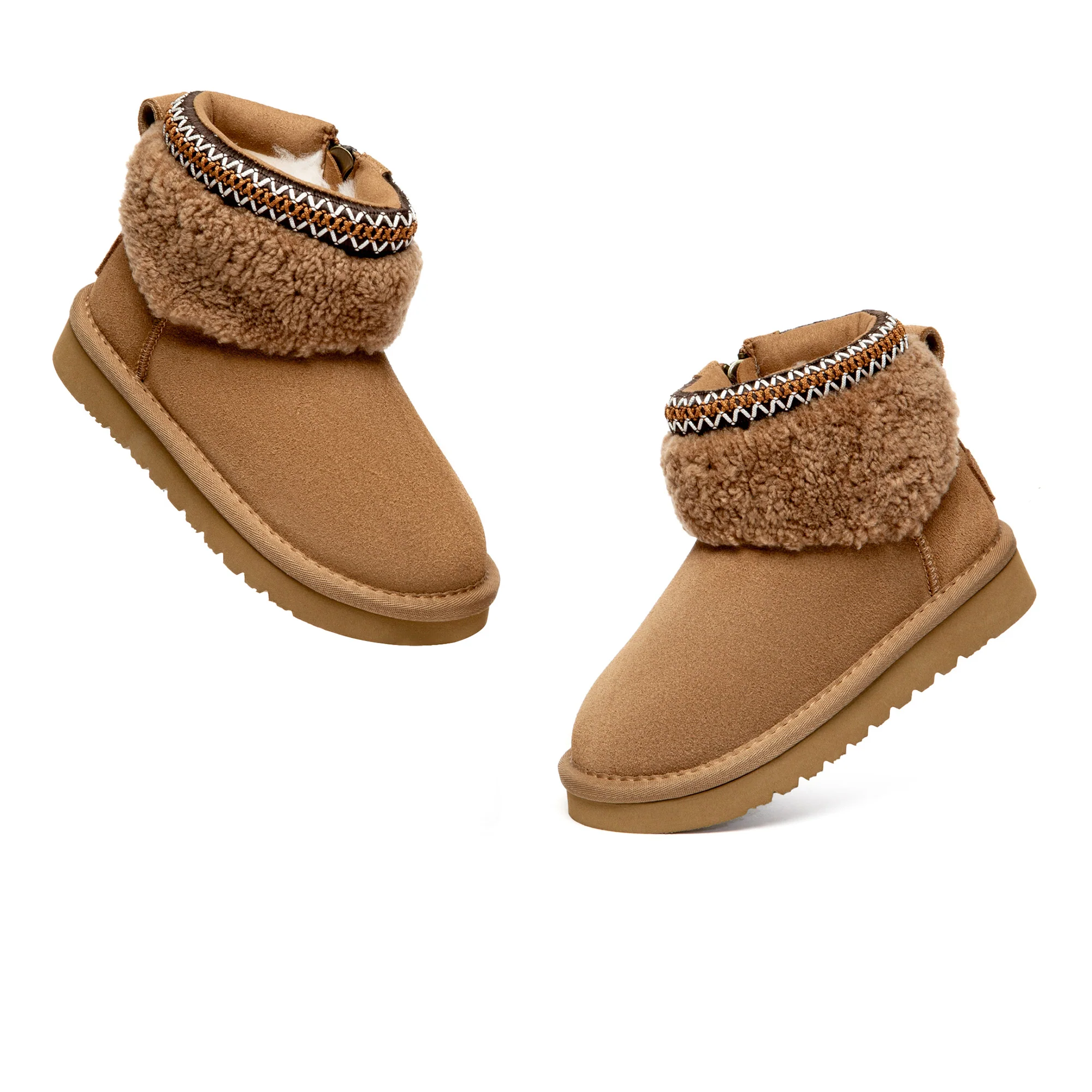 Brunel Furry Collar Kids UGG Boots - Image 4