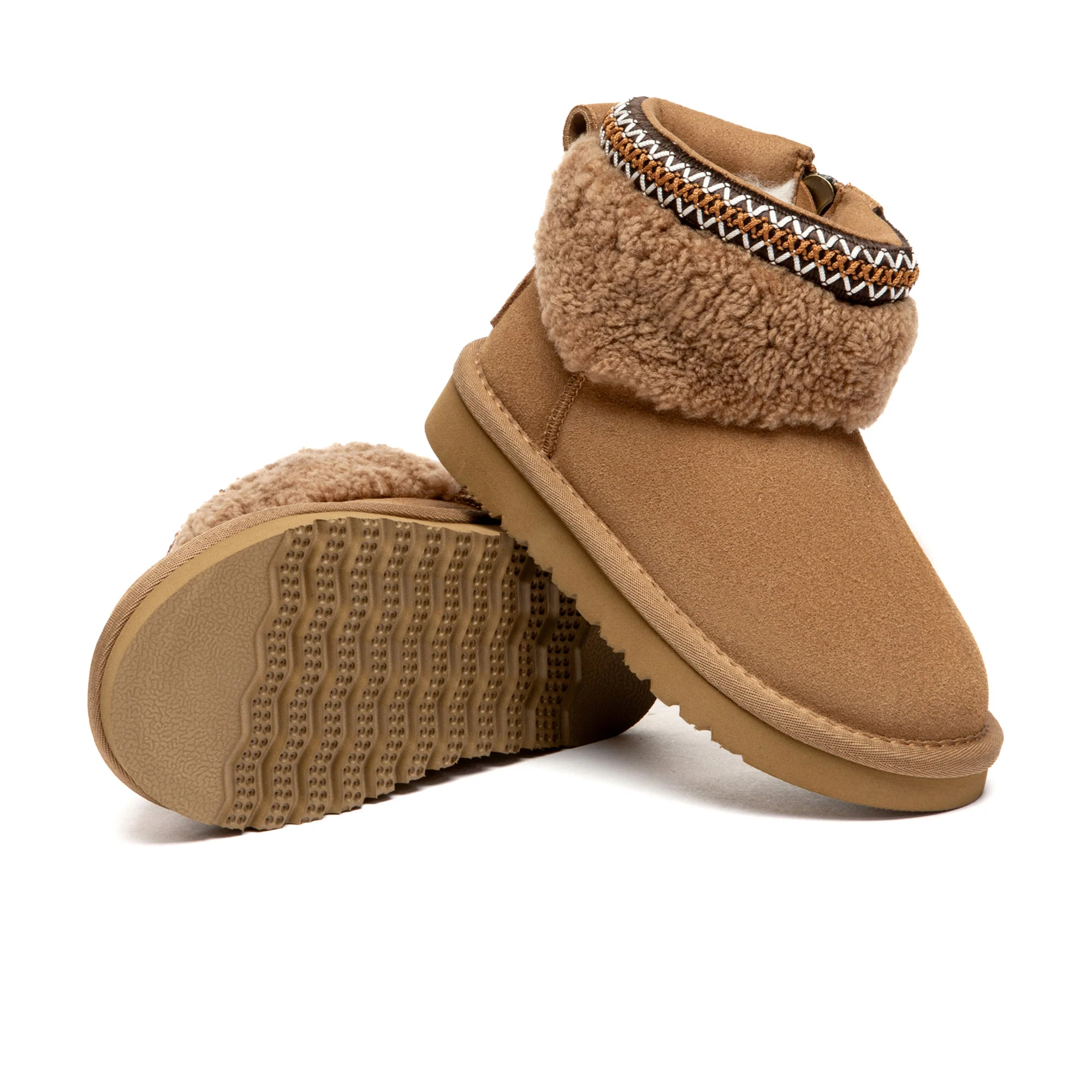 Brunel Furry Collar Kids UGG Boots - Image 5