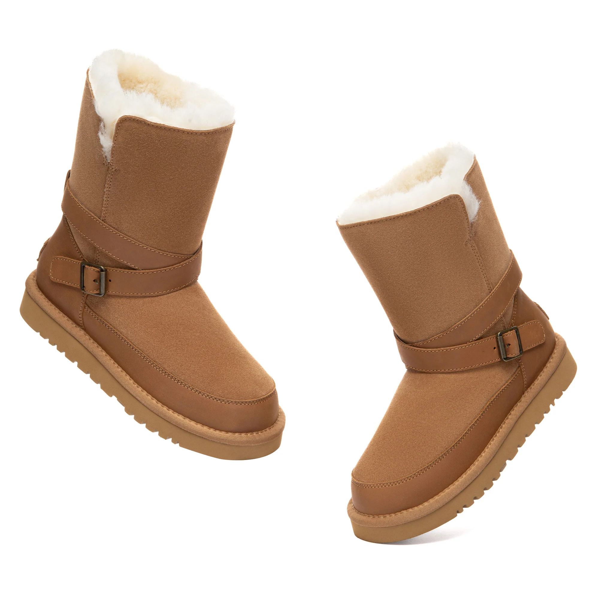 Buckle Strap Classic Short UGG Boots - Image 4