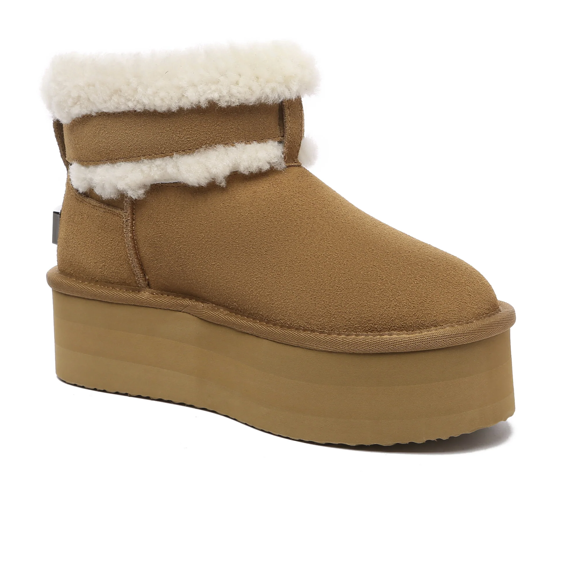 Buckle Strap Platform UGG Boots - Image 3