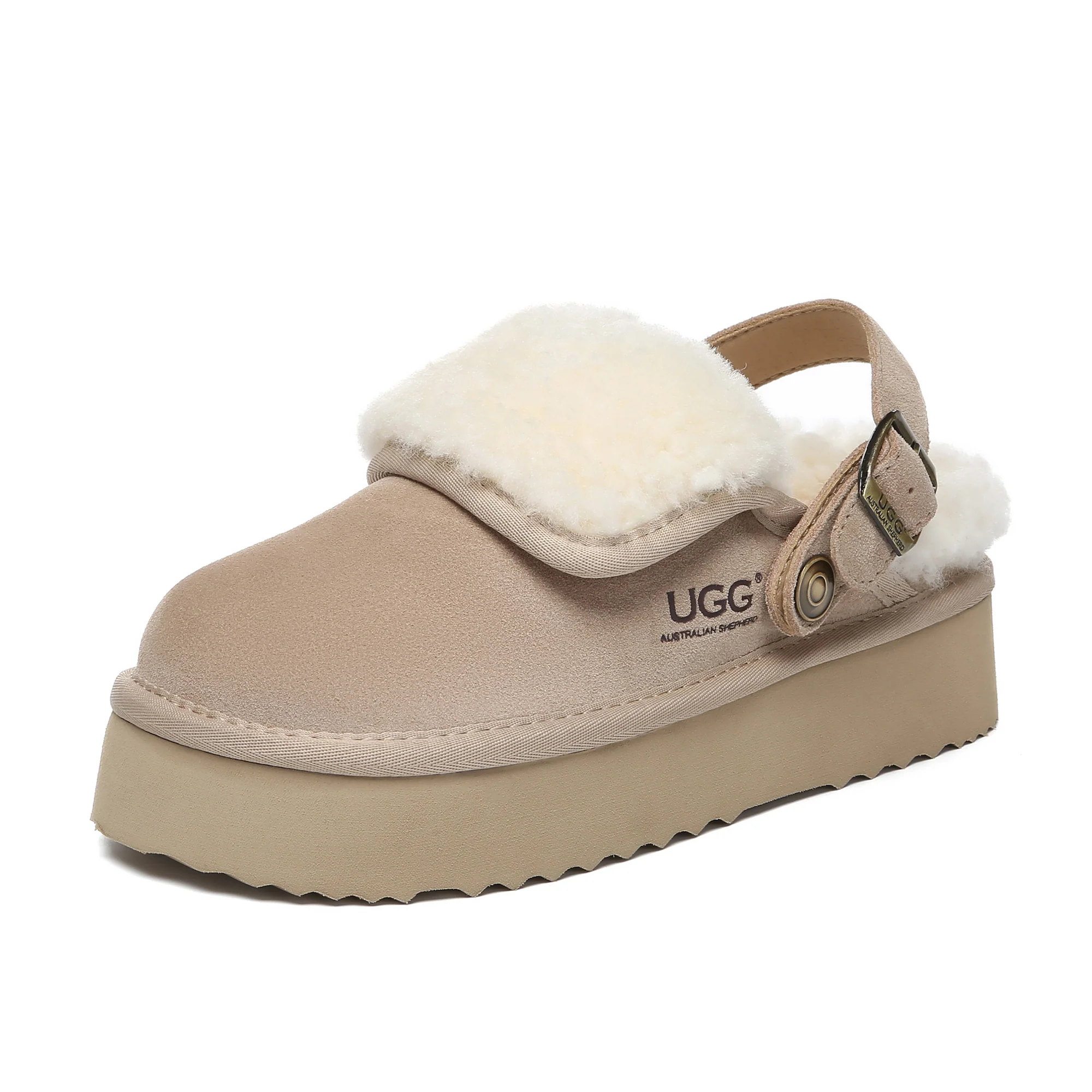 Buckle Strap UGG Platform Slippers Tenley - Image 12