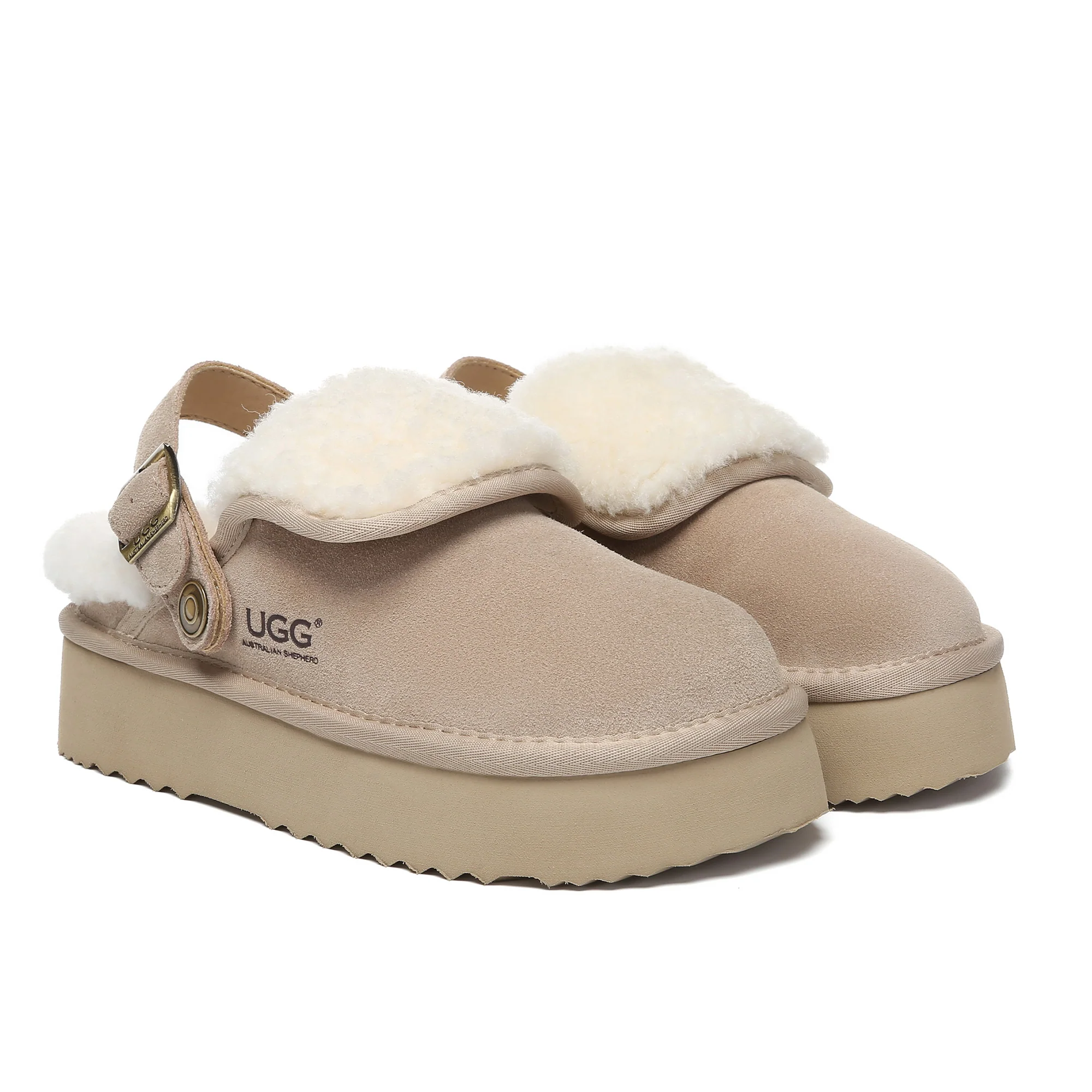 Buckle Strap UGG Platform Slippers Tenley - Image 14