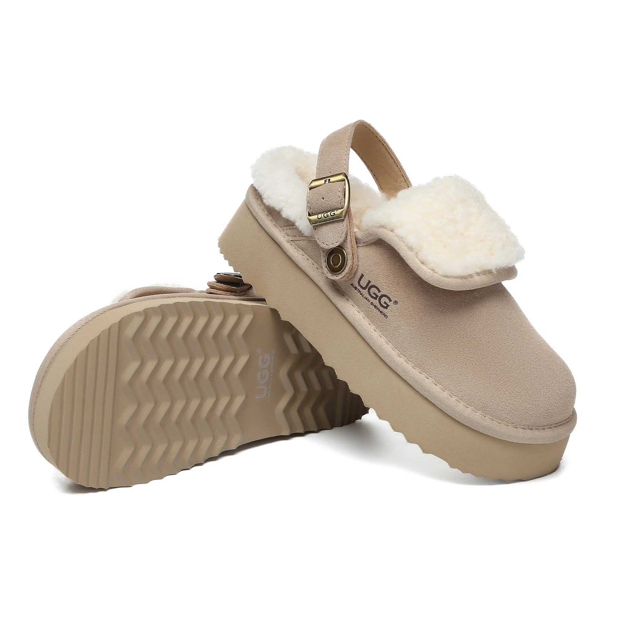Buckle Strap UGG Platform Slippers Tenley - Image 16