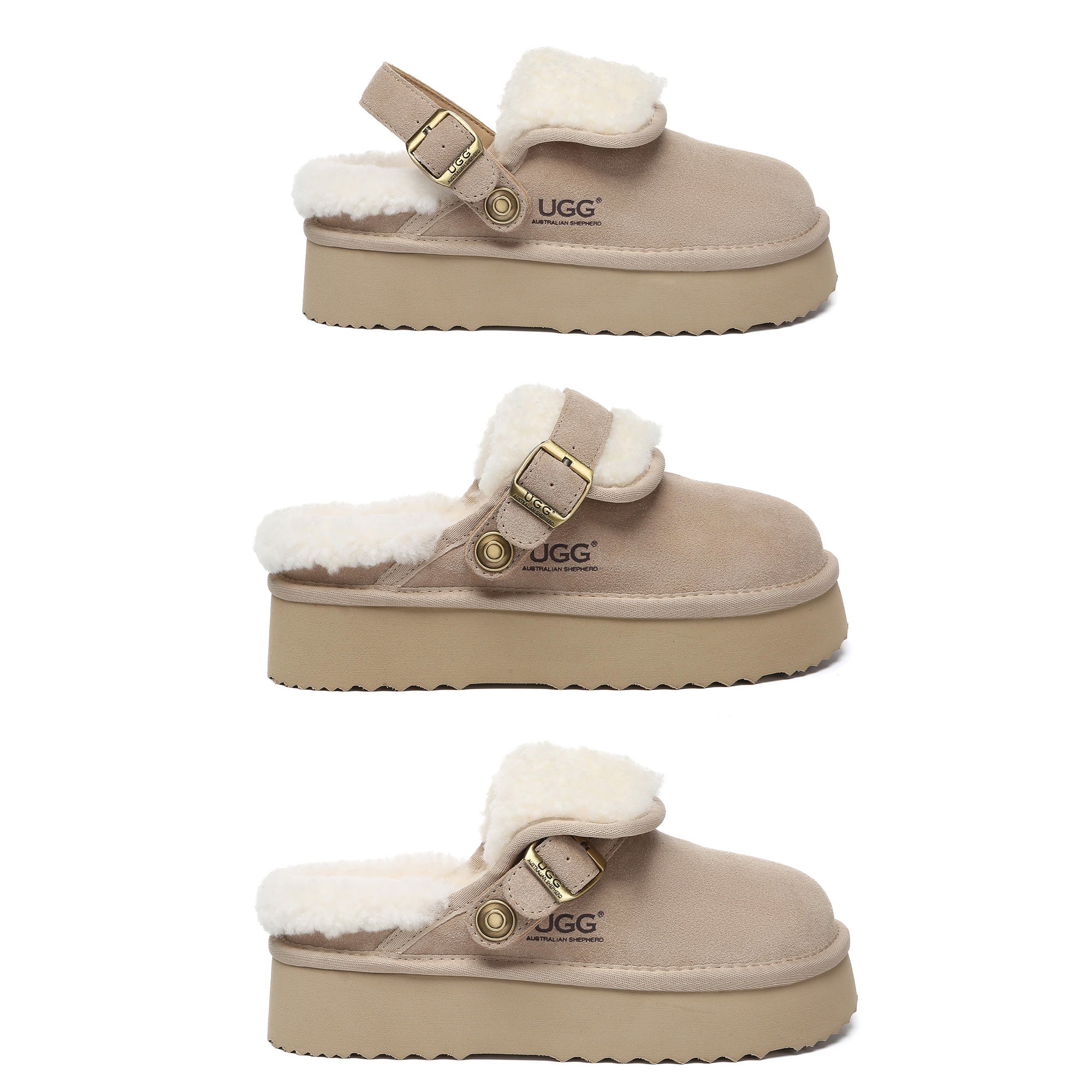 Buckle Strap UGG Platform Slippers Tenley - Image 18