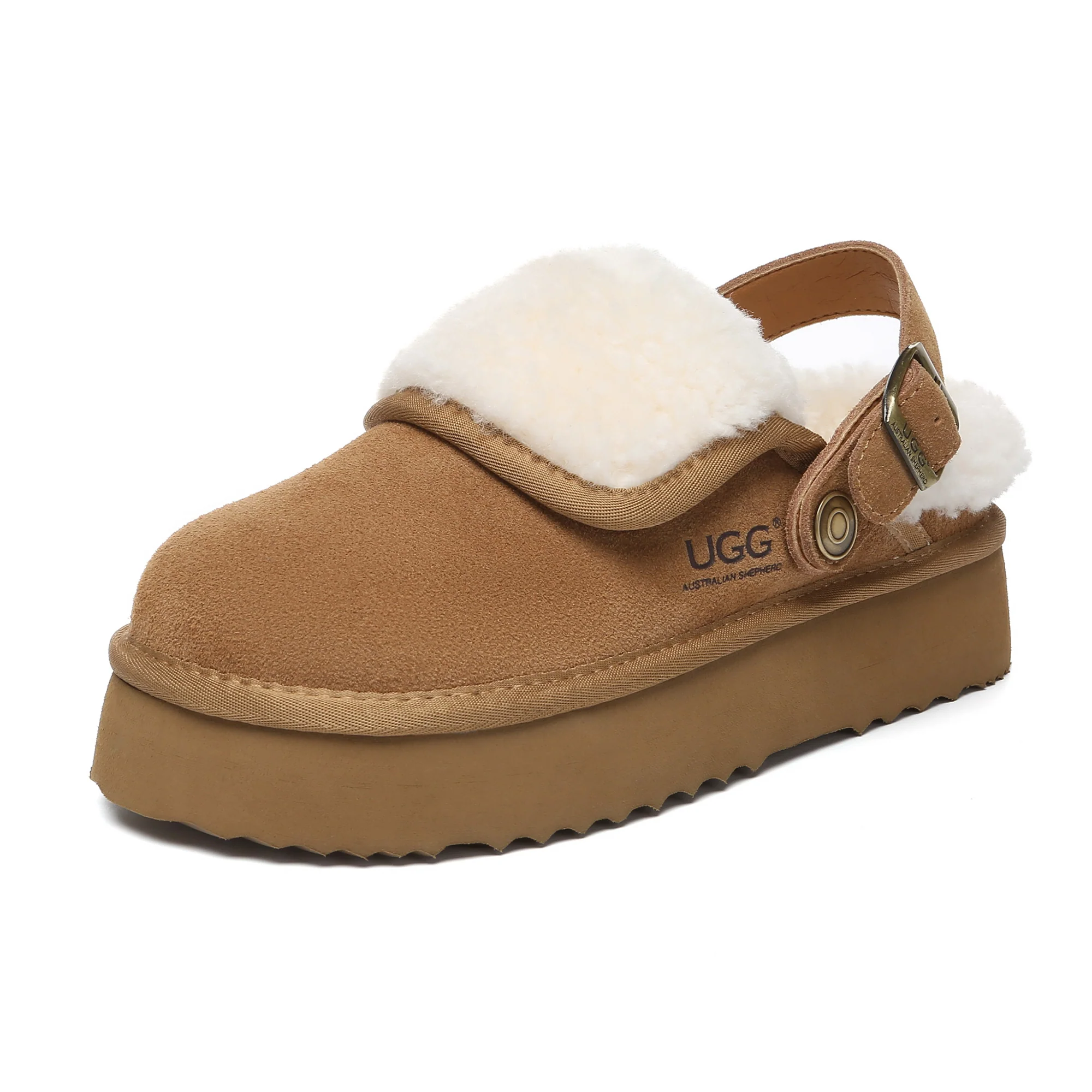Buckle Strap UGG Platform Slippers Tenley - Image 3