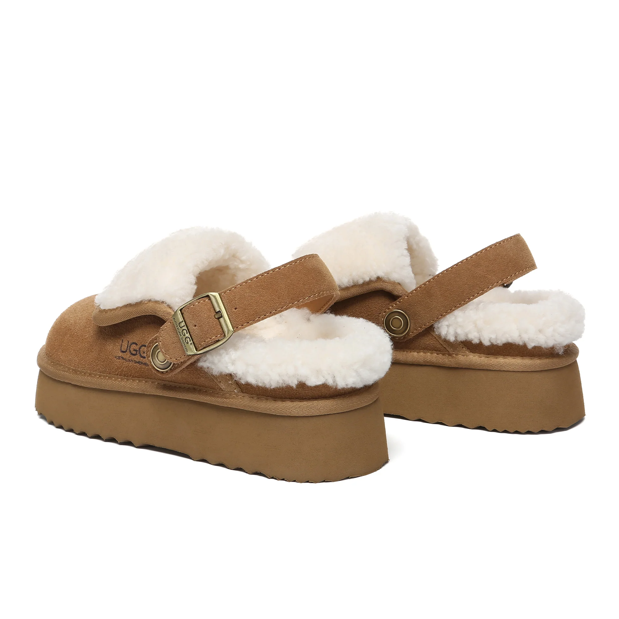 Buckle Strap UGG Platform Slippers Tenley - Image 6
