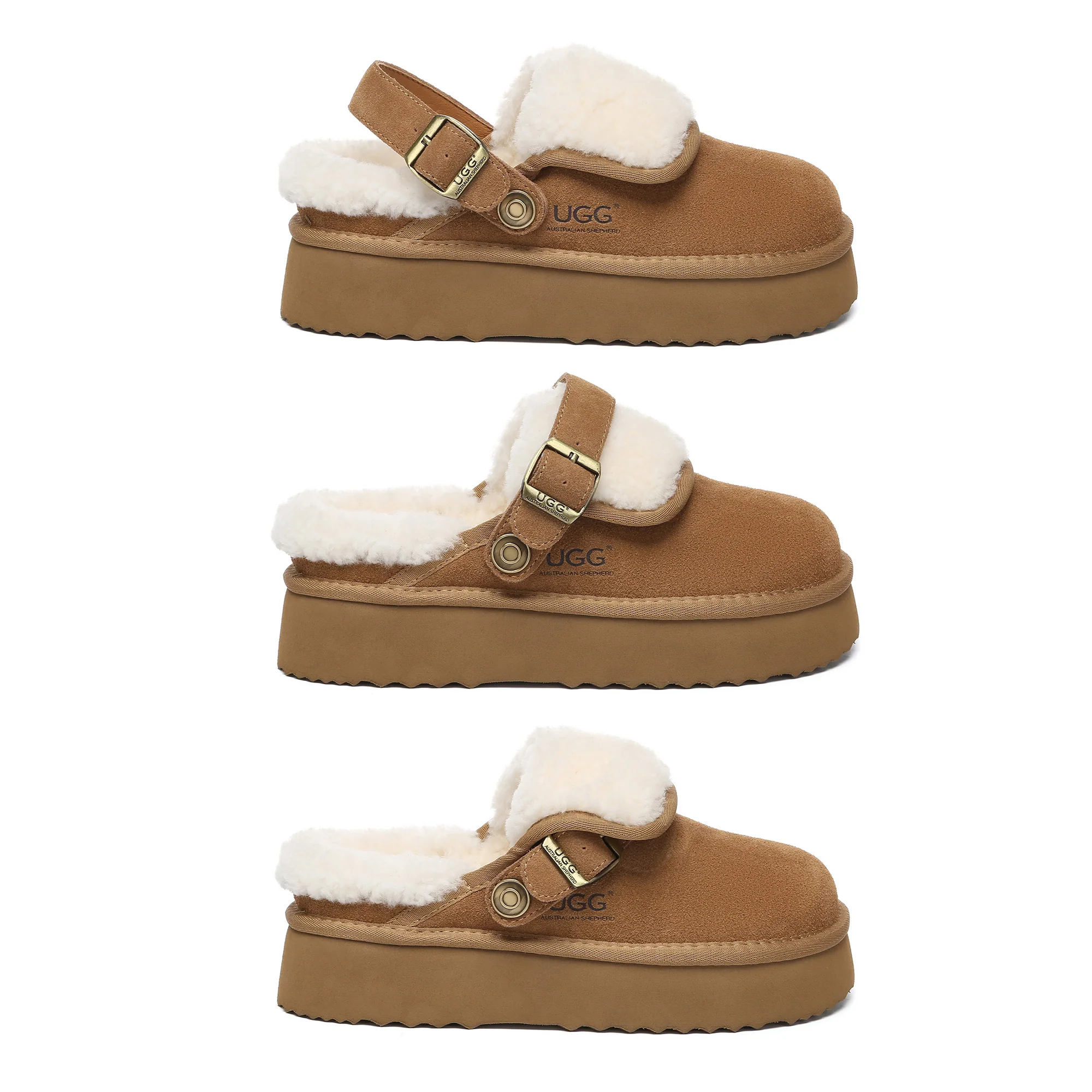 Buckle Strap UGG Platform Slippers Tenley - Image 9