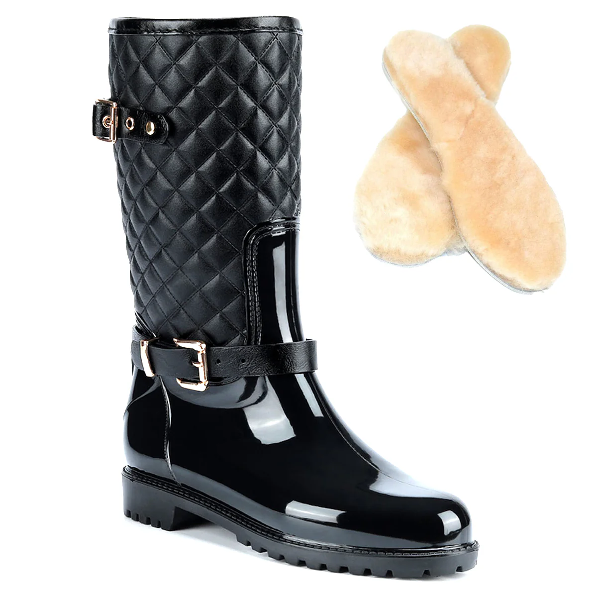 Calypso Fashion Tall Gumboots Waterproof Boots - Image 2