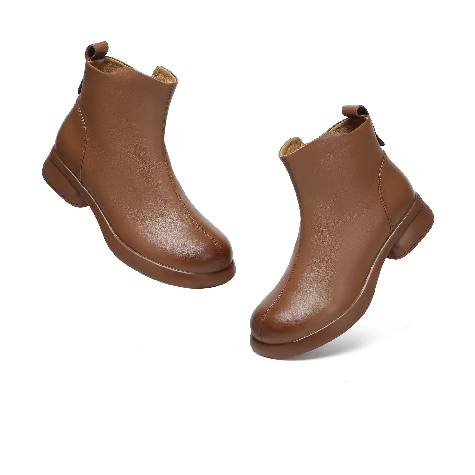 Caroline Leather Zip Ankle Boots - Image 4
