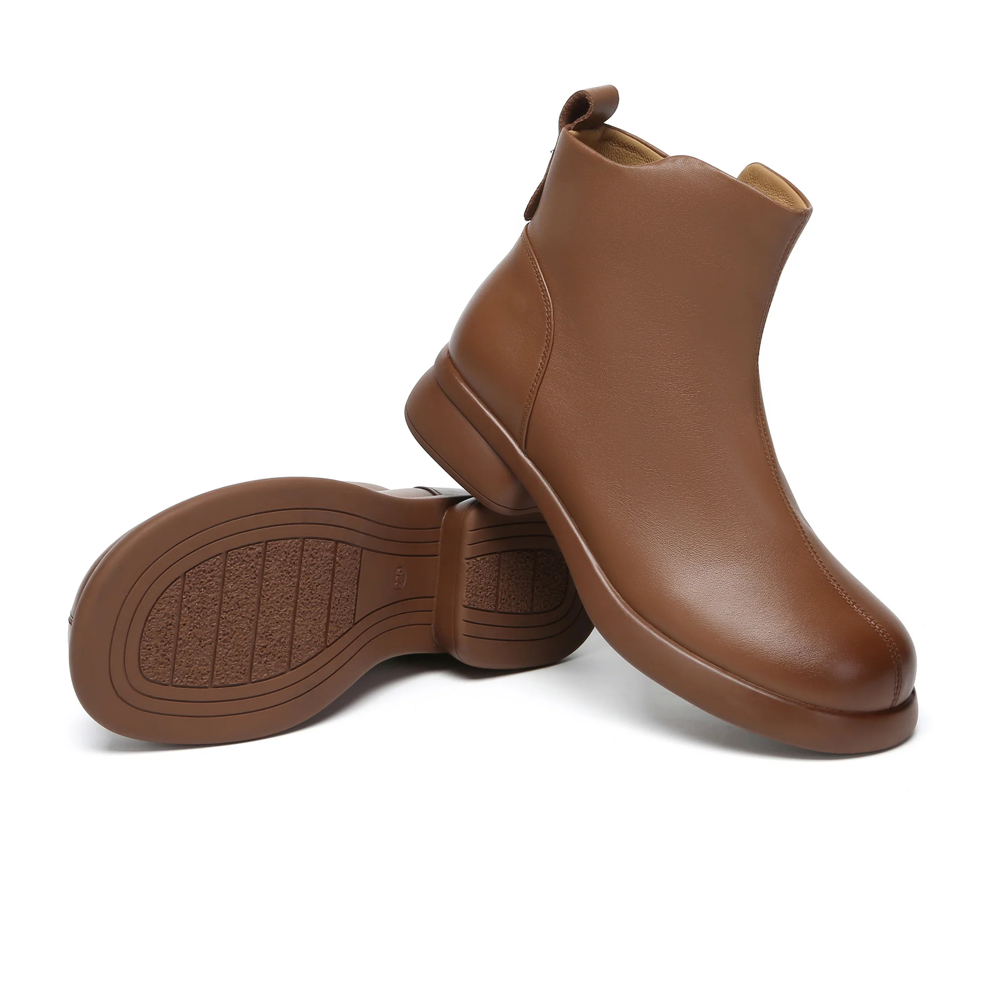 Caroline Leather Zip Ankle Boots - Image 5