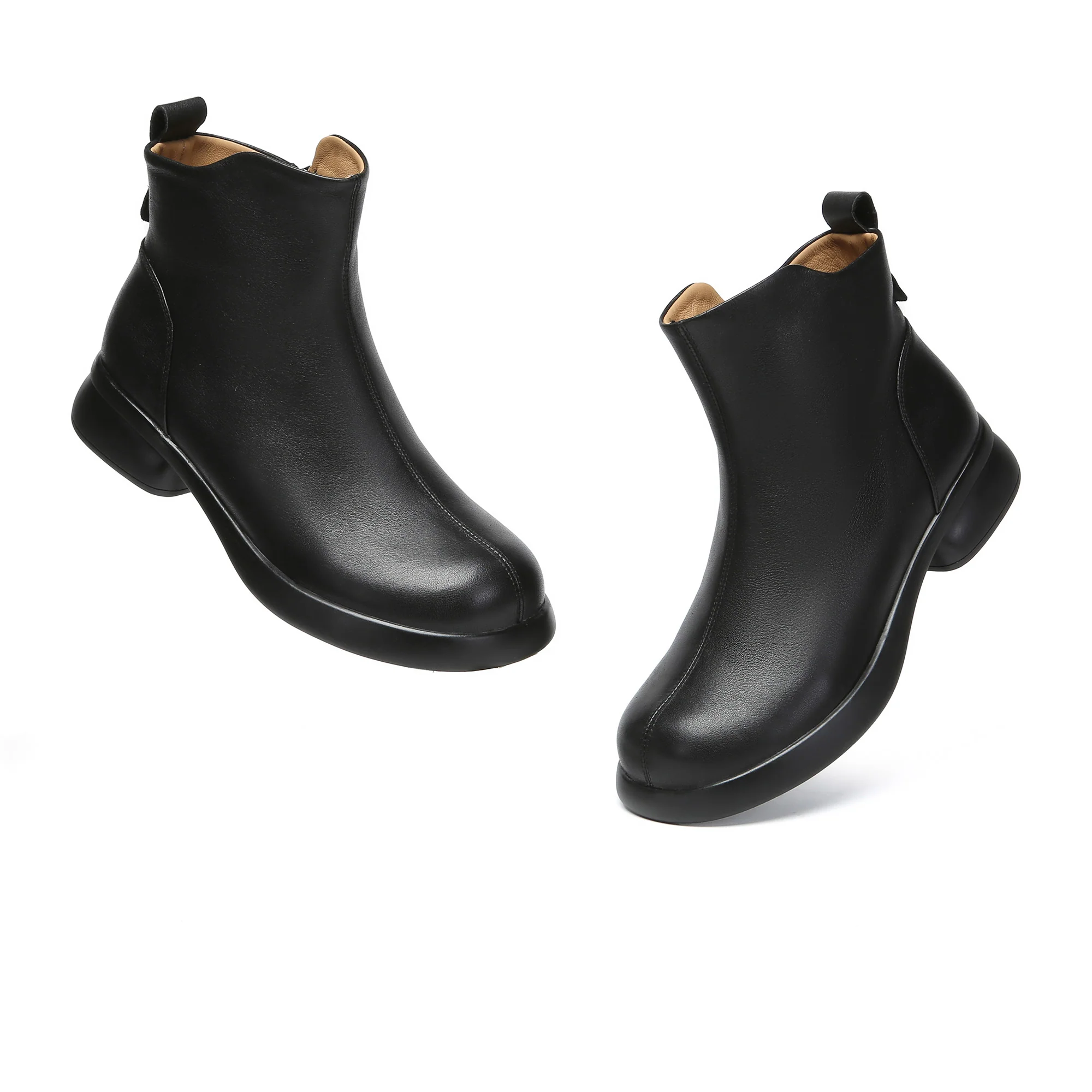 Caroline Leather Zip Ankle Boots - Image 9