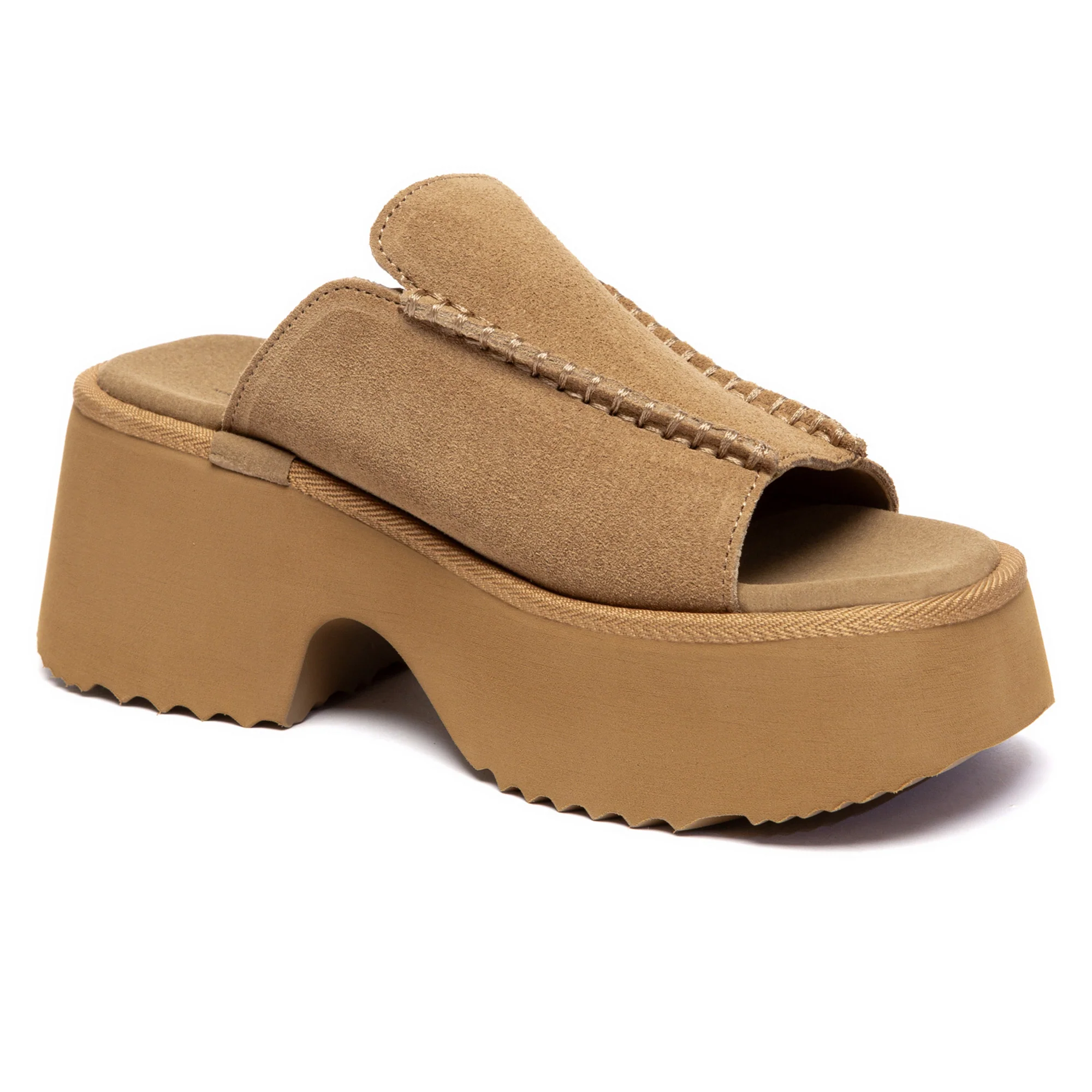 Chunky Heel Platform UGG Slippers - Image 2